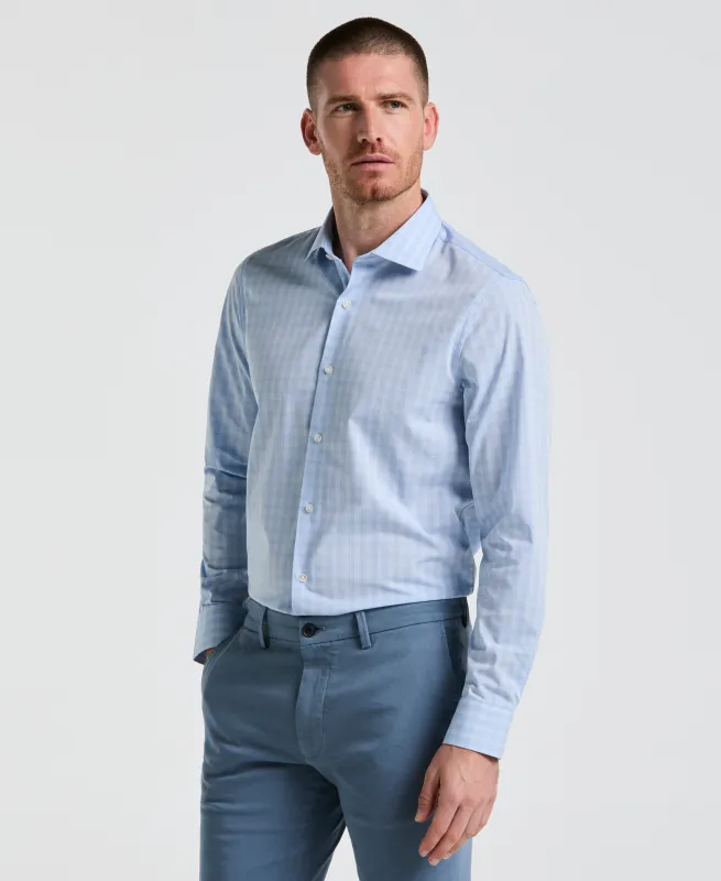 Slim Fit Stretch Plaid Dress Shirt sold by Perry Ellis