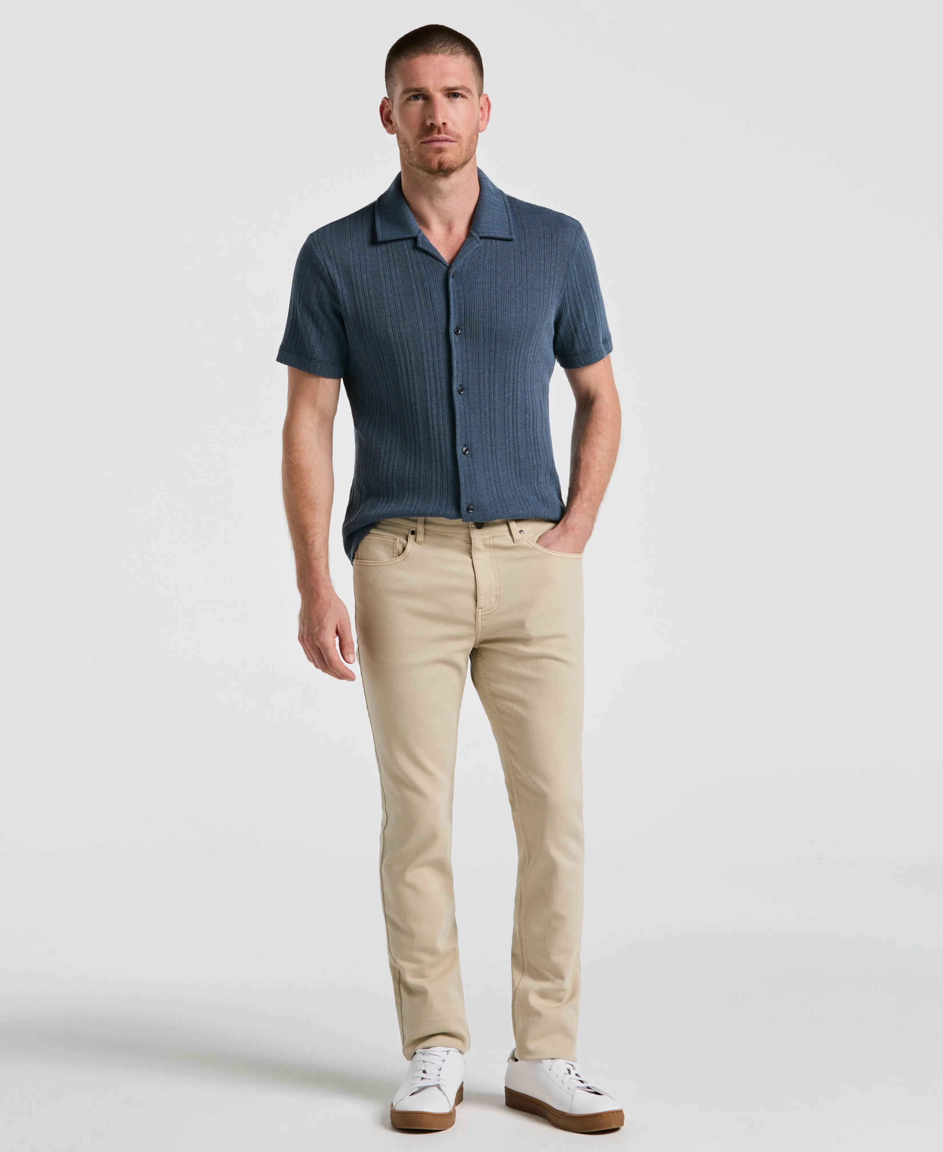 Slim Fit 5 Pocket Denim Pant sold by Perry Ellis