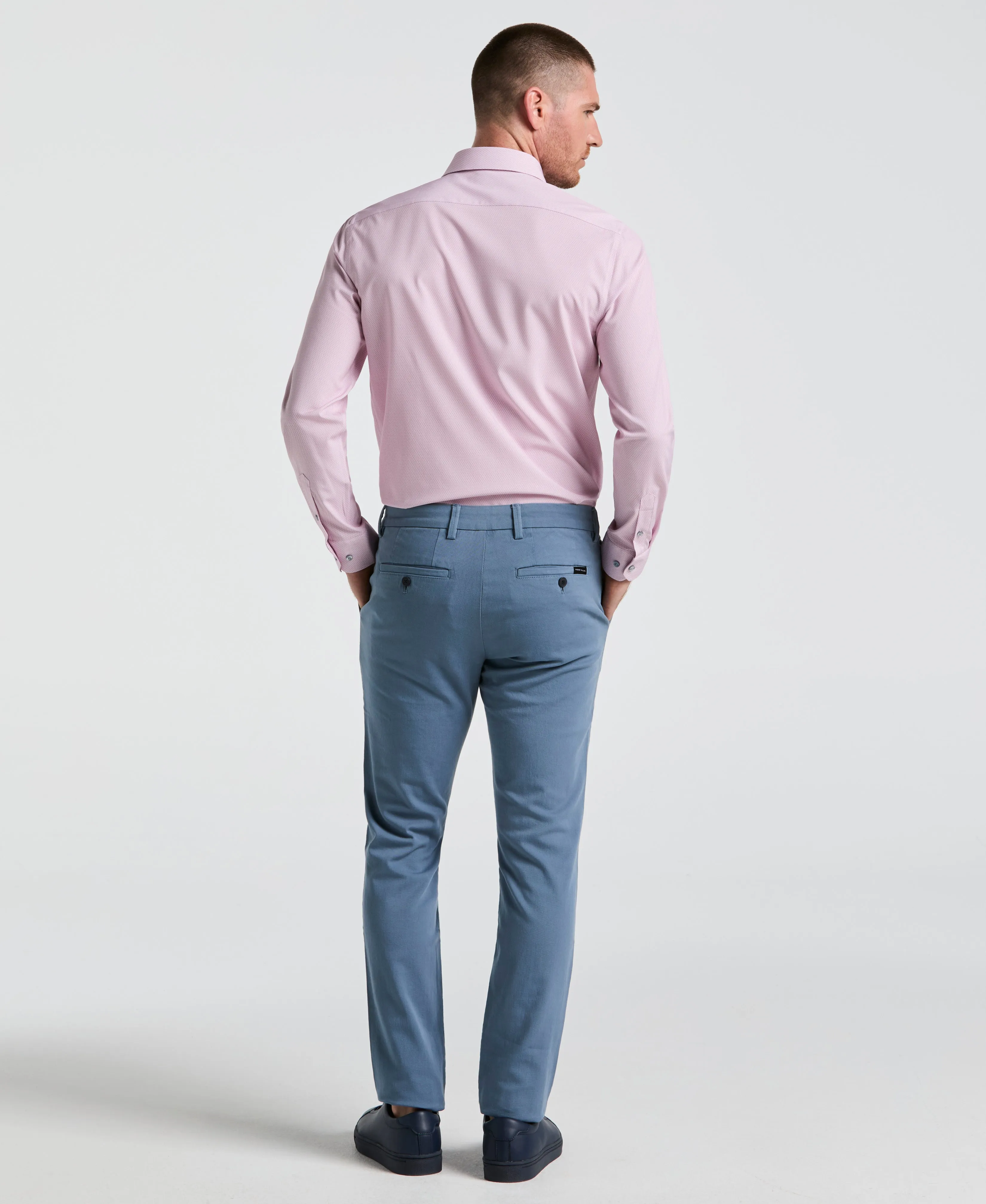 Slim Fit Dyed Solid Twill Chino Pant sold by Perry Ellis product image thumbnail 2