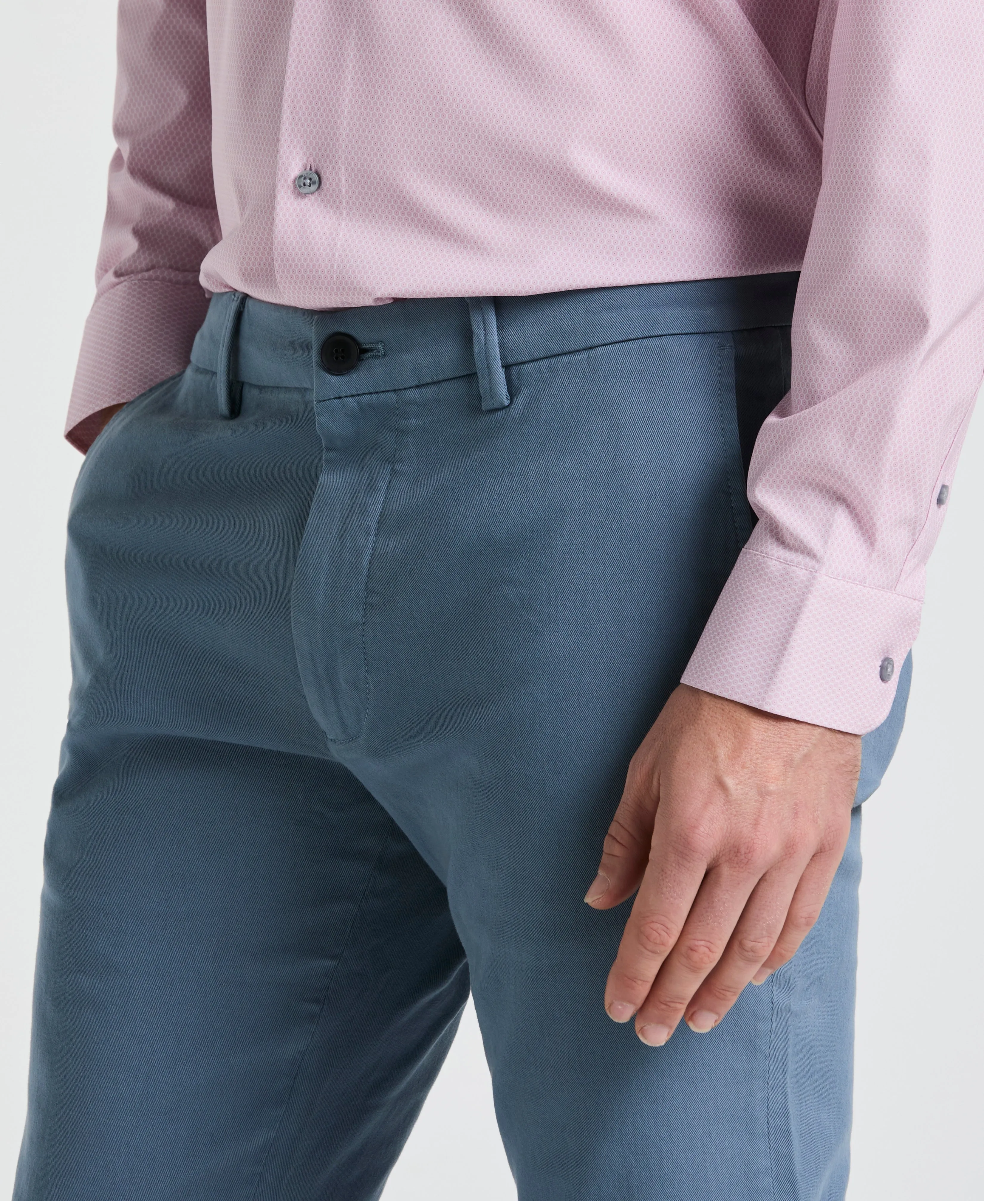 Slim Fit Dyed Solid Twill Chino Pant sold by Perry Ellis product image thumbnail 3