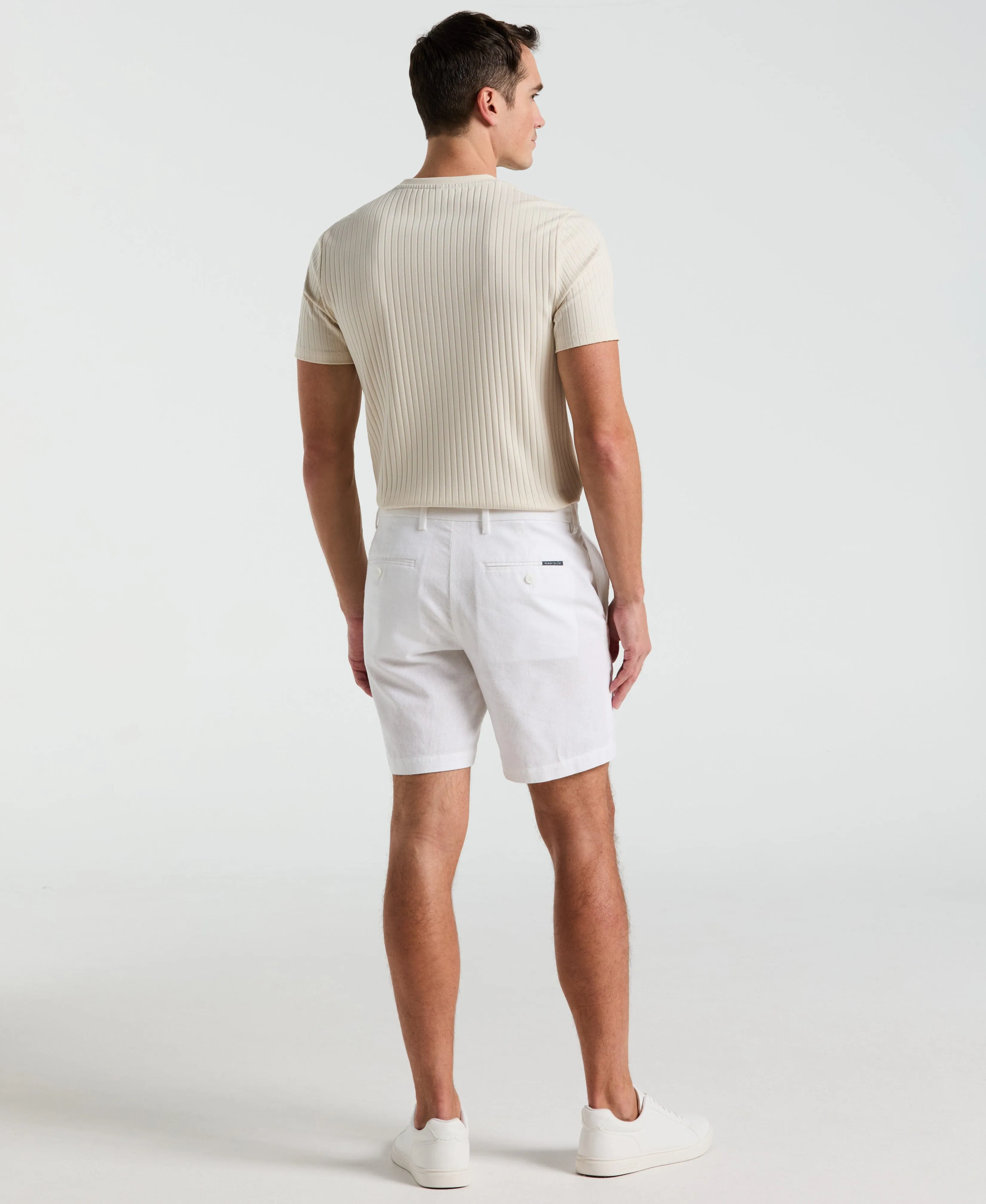 8" Flat Front Linen Cotton Short sold by Perry Ellis product image thumbnail 4