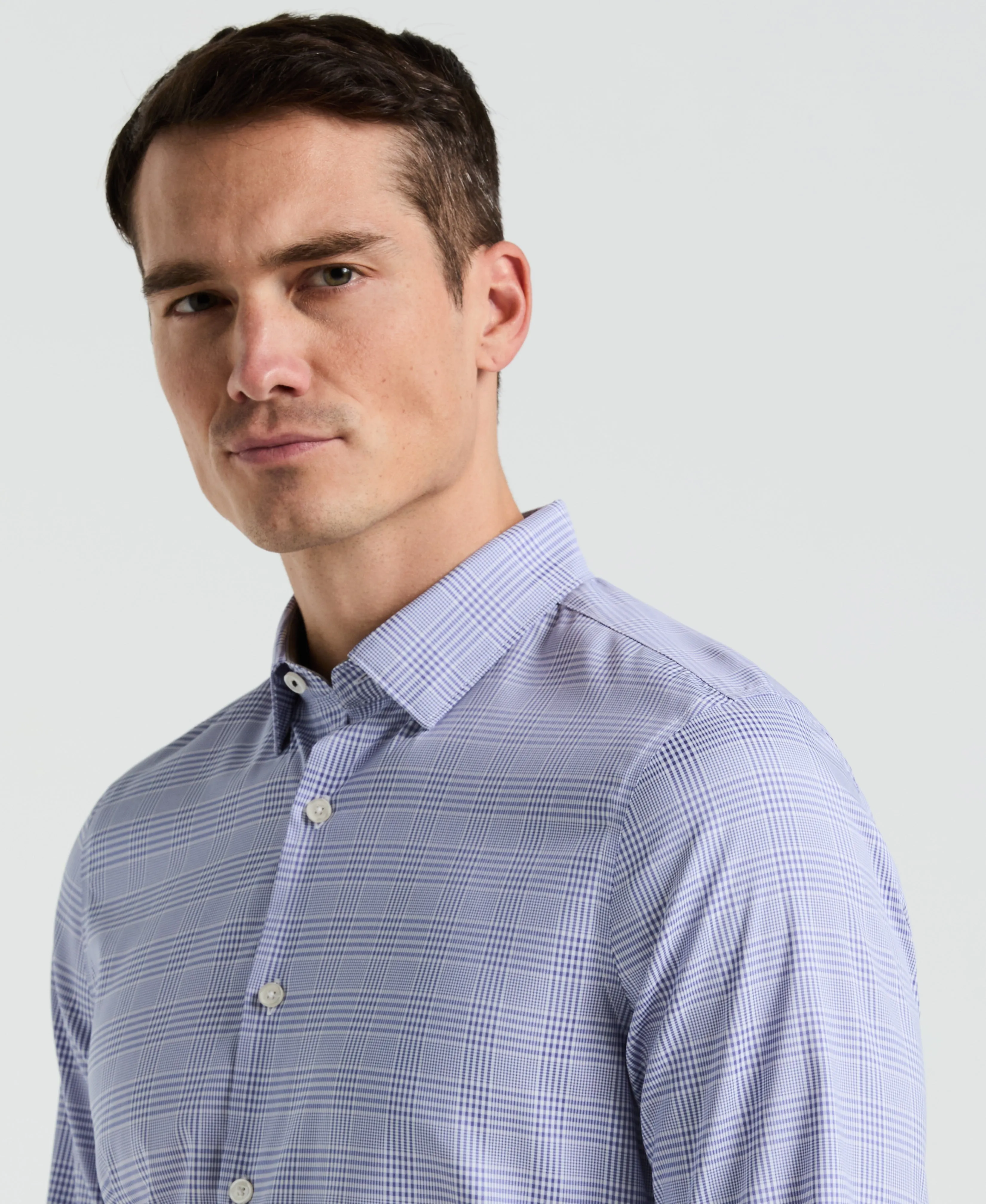 Slim Fit Plaid Total Stretch Shirt sold by Perry Ellis product image thumbnail 3