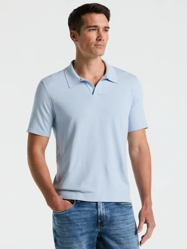 Tech Knit Open Polo Sweater sold by Perry Ellis