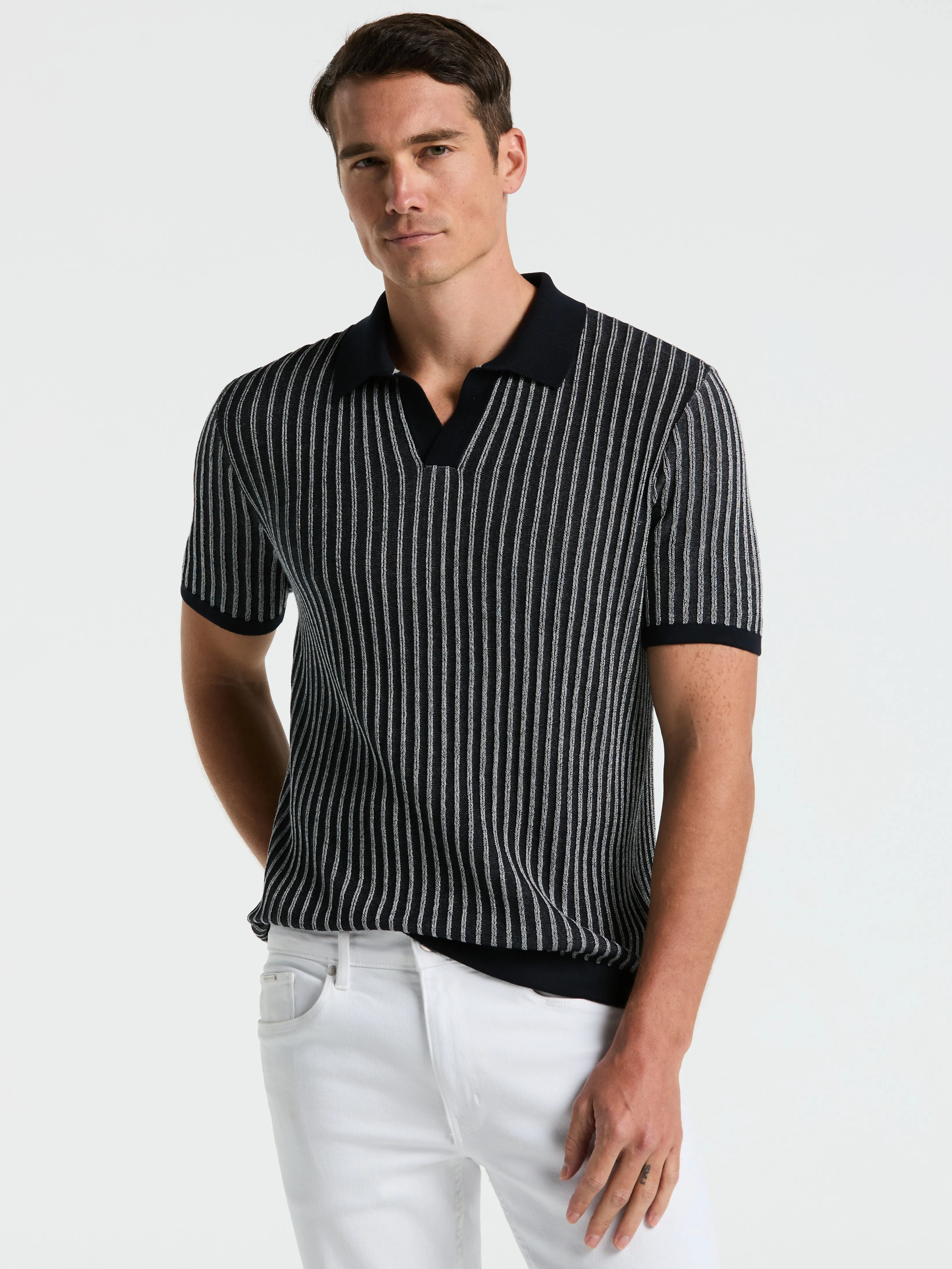 Striped Polo Sweater sold by Perry Ellis