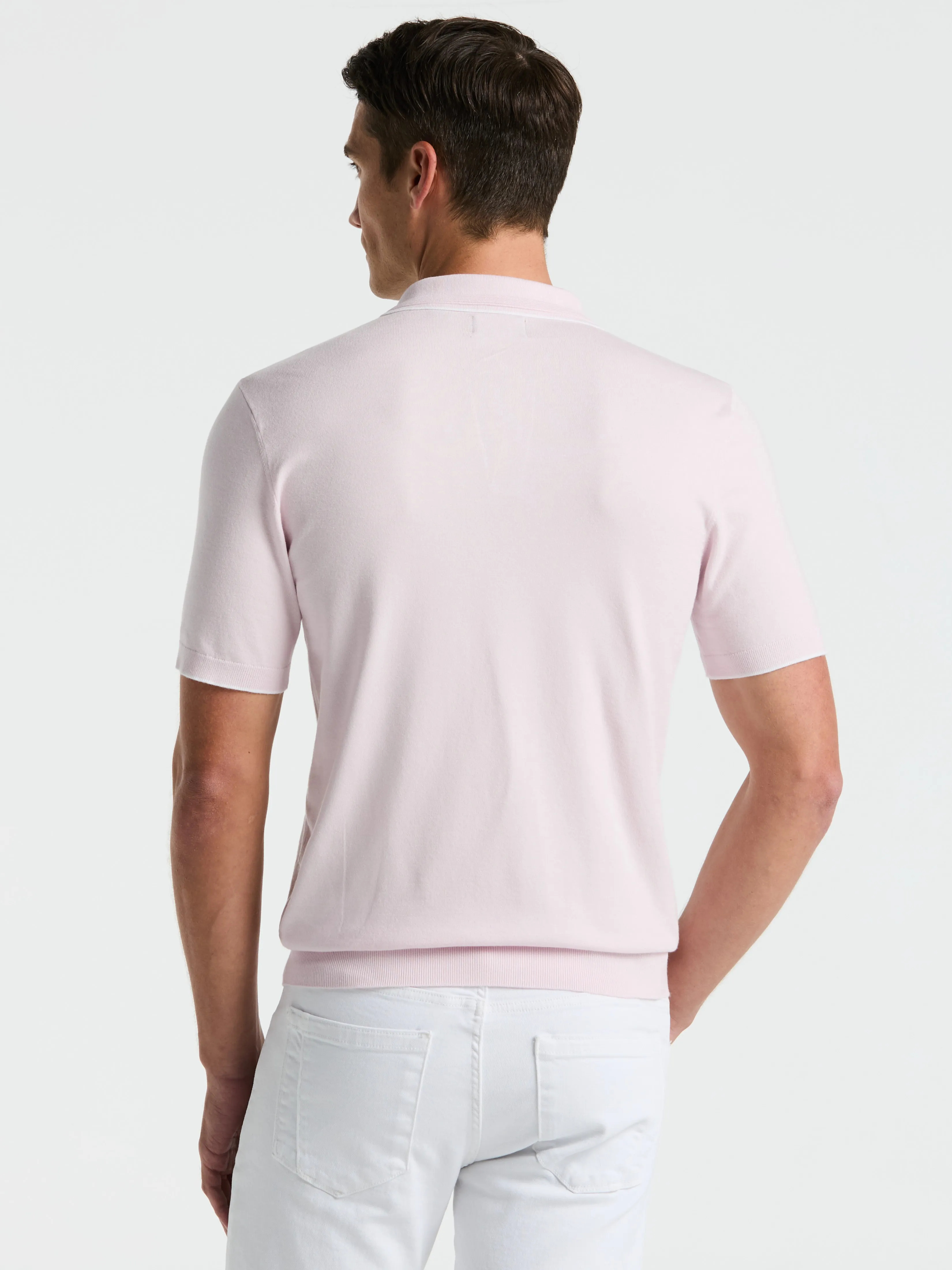 Tech Knit Open Collar Tipped Sweater Polo sold by Perry Ellis product image thumbnail 2