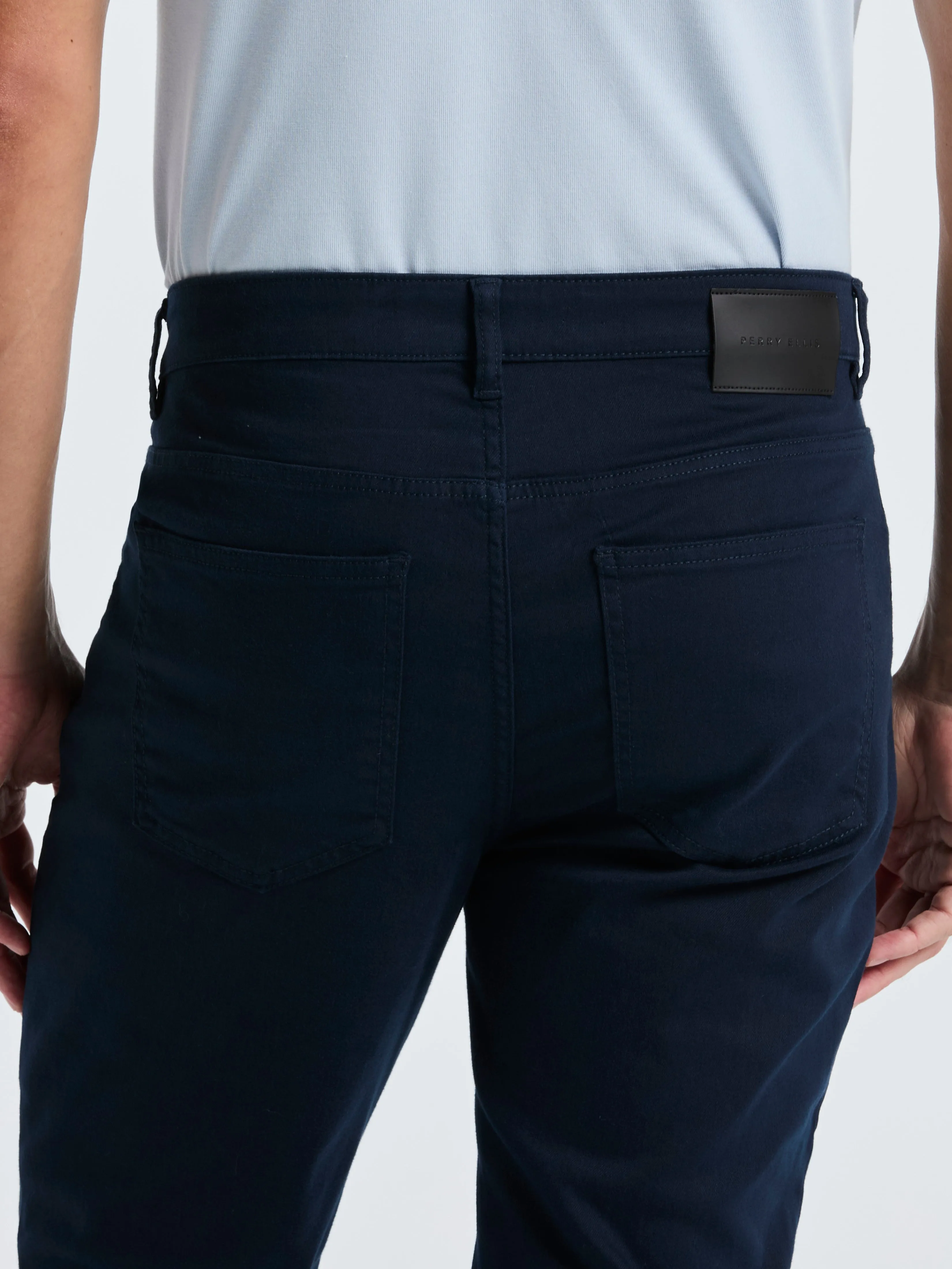 Slim Fit TENCEL™ 5 Pocket Pant sold by Perry Ellis product image thumbnail 4