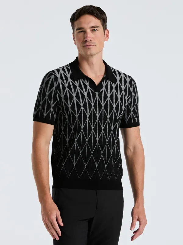Ombre Pattern Polo Sweater sold by Perry Ellis