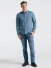 Untucked Total Stretch Slim Fit Banded Collar Shirt sold by Perry Ellis
