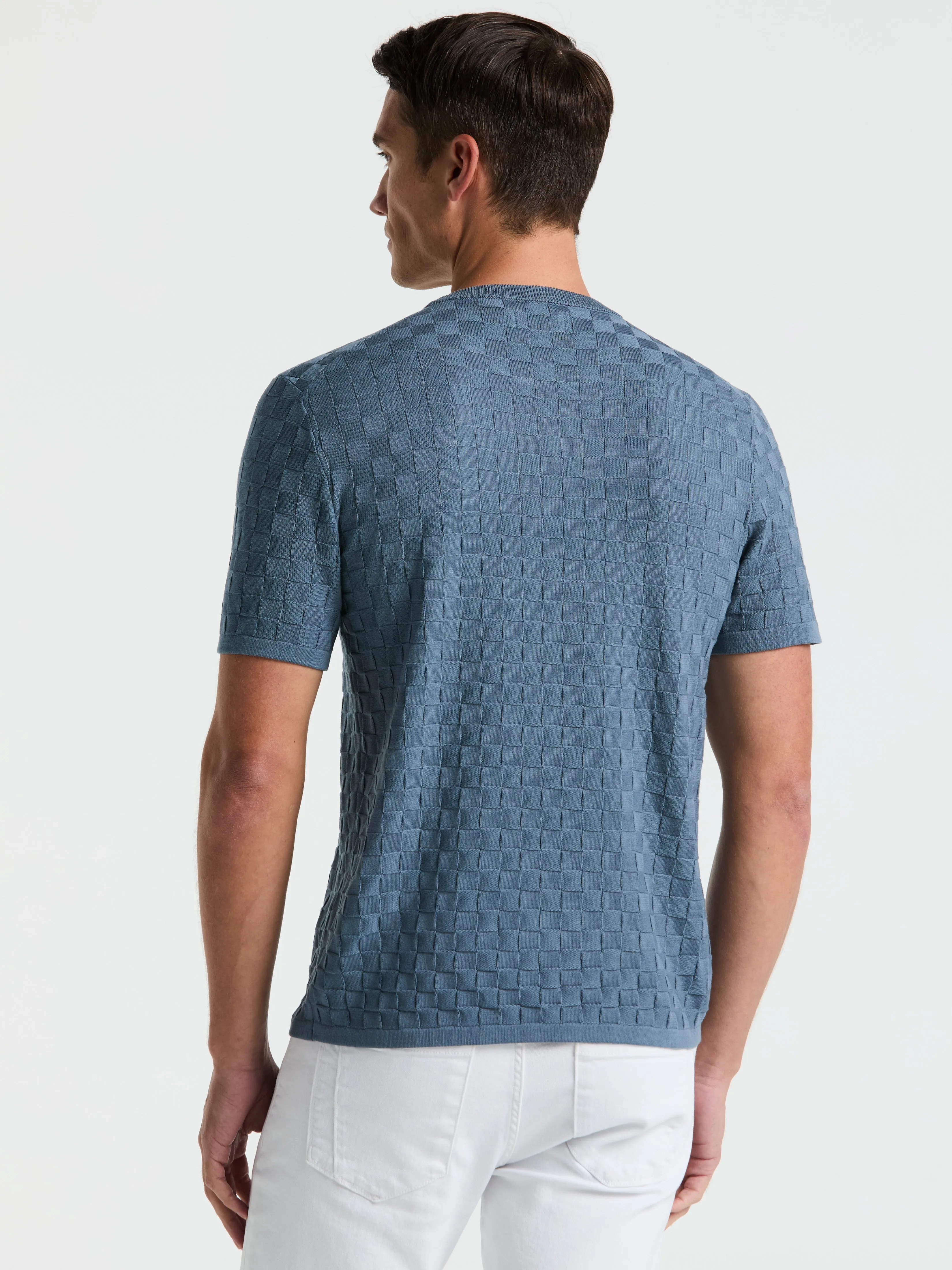 Square Pattern Crew Neck Sweater Tee sold by Perry Ellis product image thumbnail 2