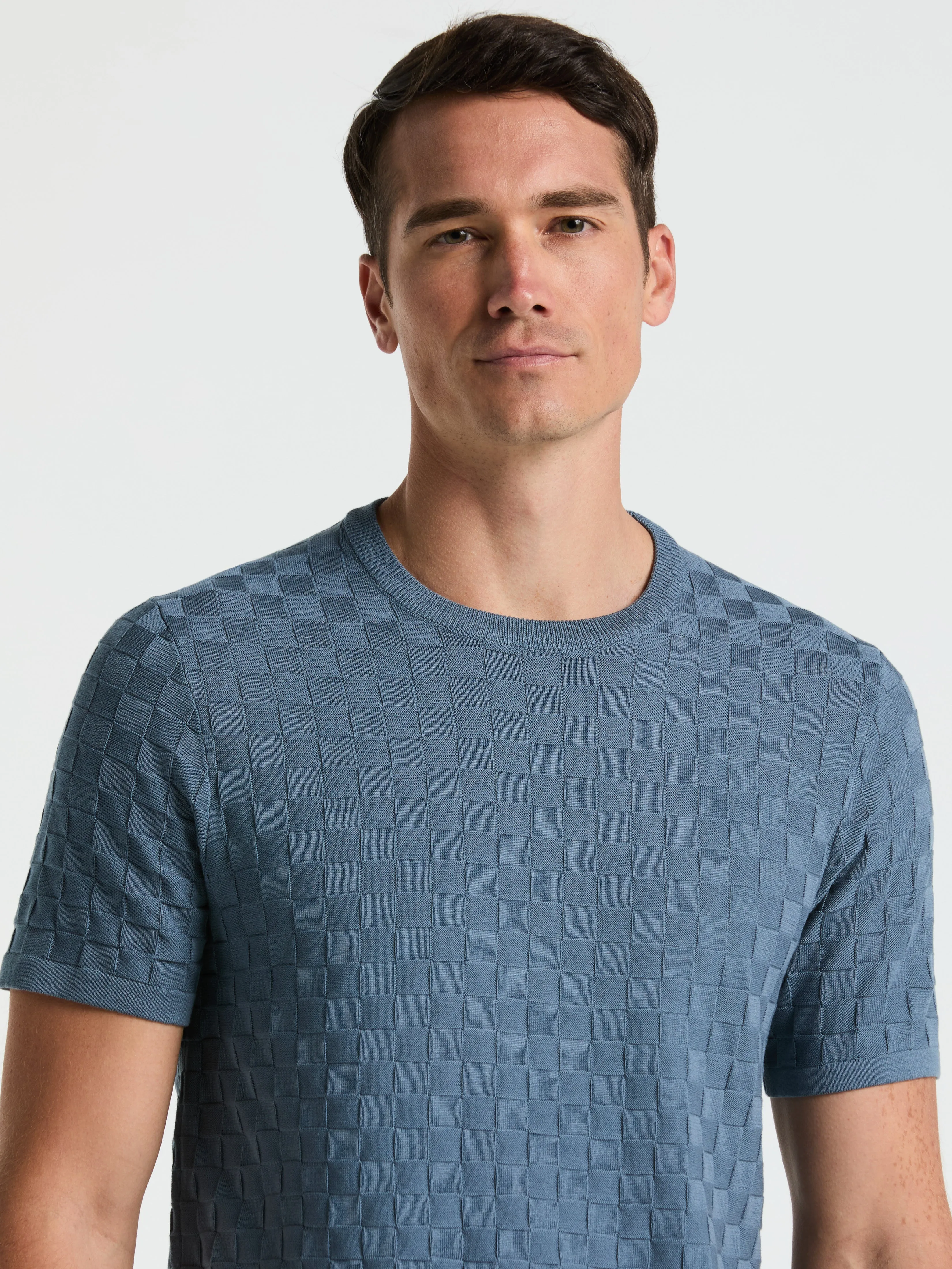Square Pattern Crew Neck Sweater Tee sold by Perry Ellis product image thumbnail 3