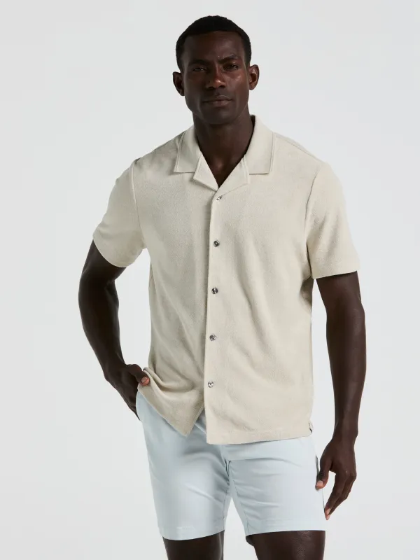 Terry Camp Collar Shirt sold by Perry Ellis