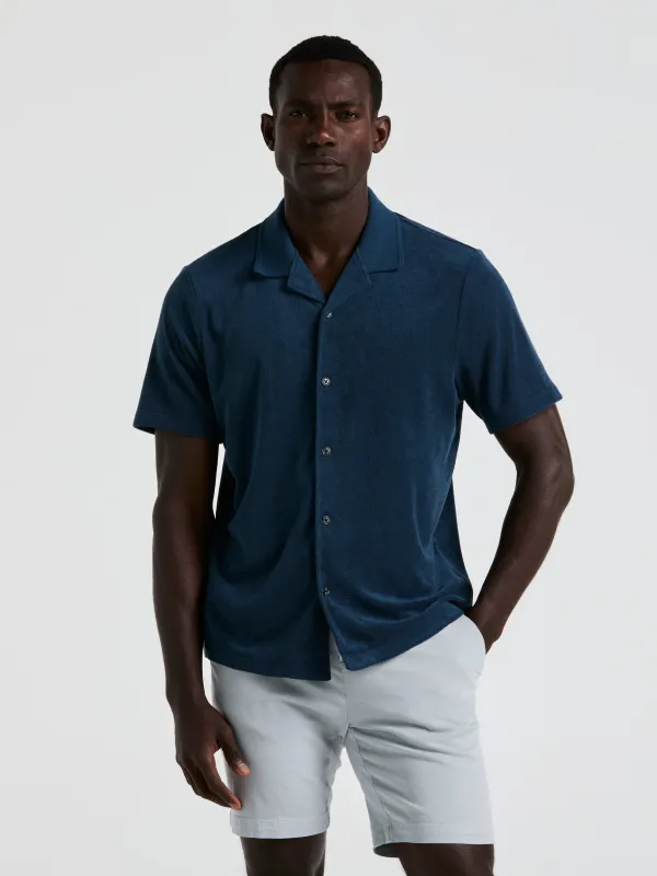 Terry Camp Collar Shirt sold by Perry Ellis