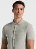 Two Tone Button Front Polo Sweater sold by Perry Ellis