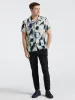 EcoVero™ Abstract Print Camp Collar Shirt sold by Perry Ellis