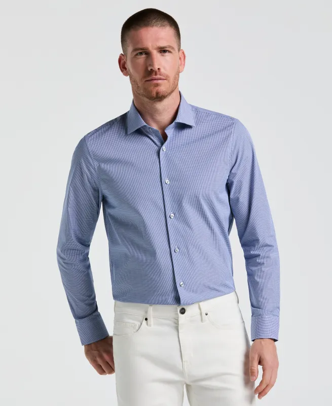 Stretch Micro Gingham Dress Shirt sold by Perry Ellis