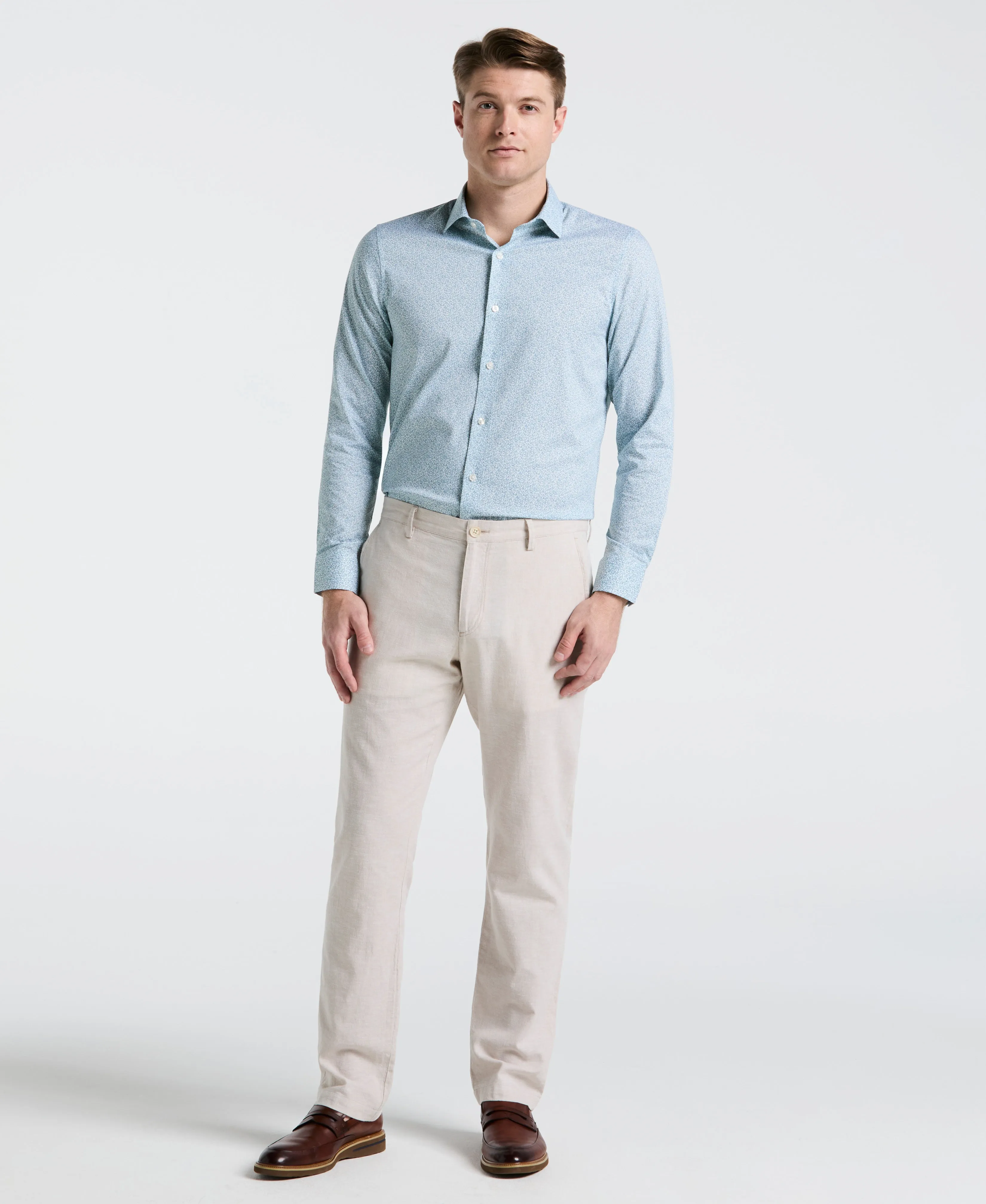 Stretch Floral Print Dress Shirt sold by Perry Ellis product image thumbnail 4