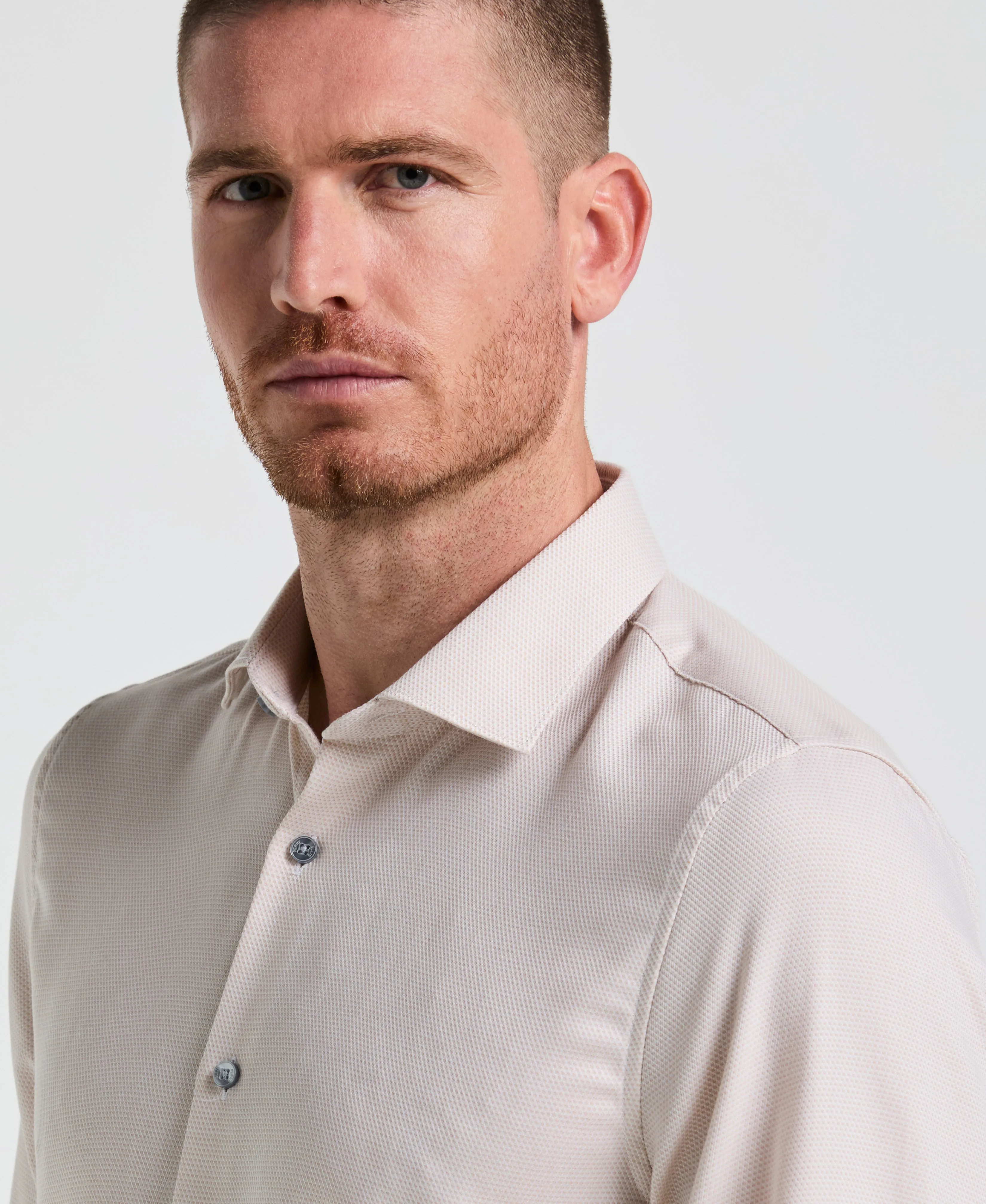 Dobby King Micro Print Dress Shirt sold by Perry Ellis product image thumbnail 3