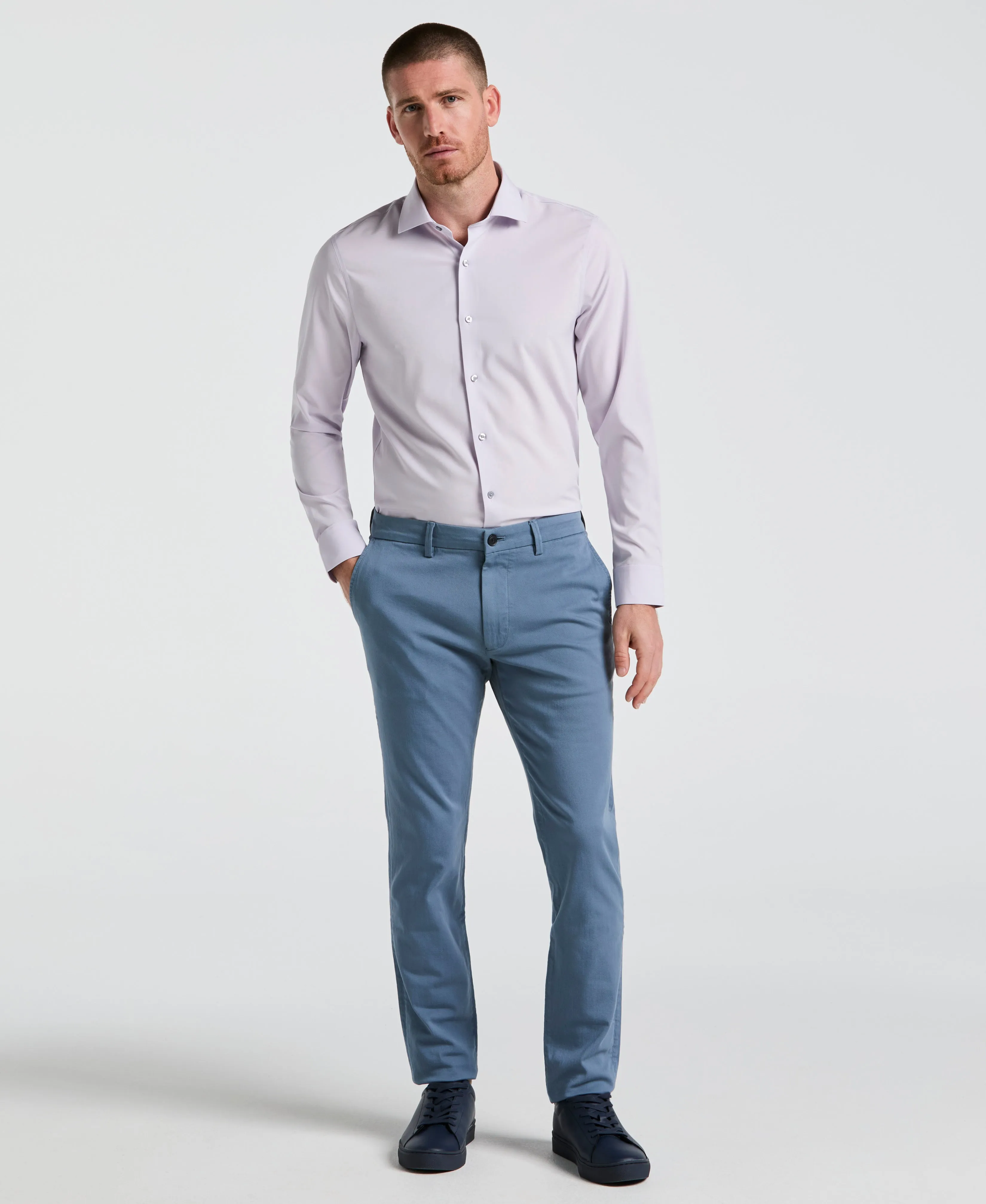Performance Tech Solid Dress Shirt sold by Perry Ellis product image thumbnail 4