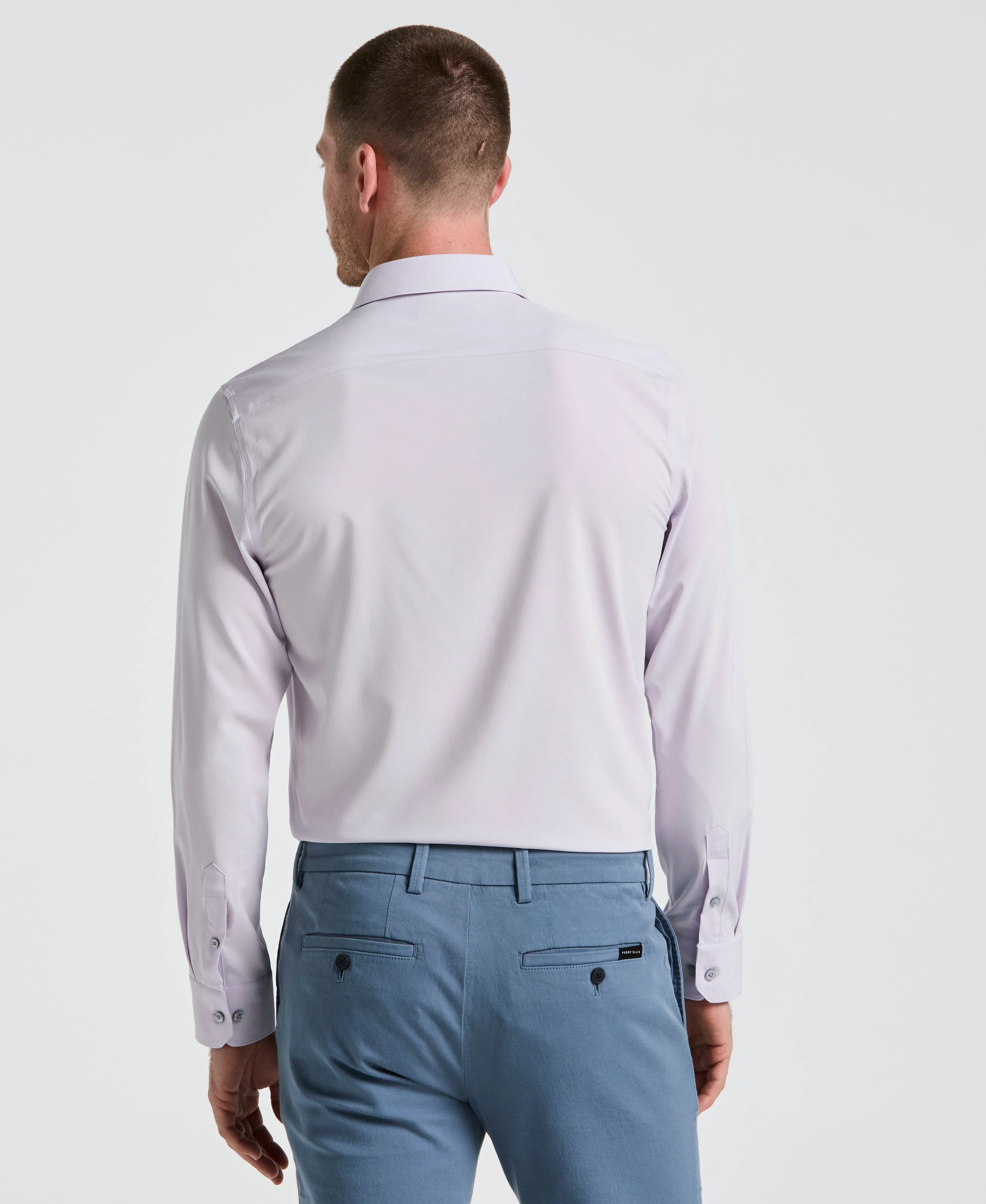 Performance Tech Solid Dress Shirt sold by Perry Ellis product image thumbnail 2