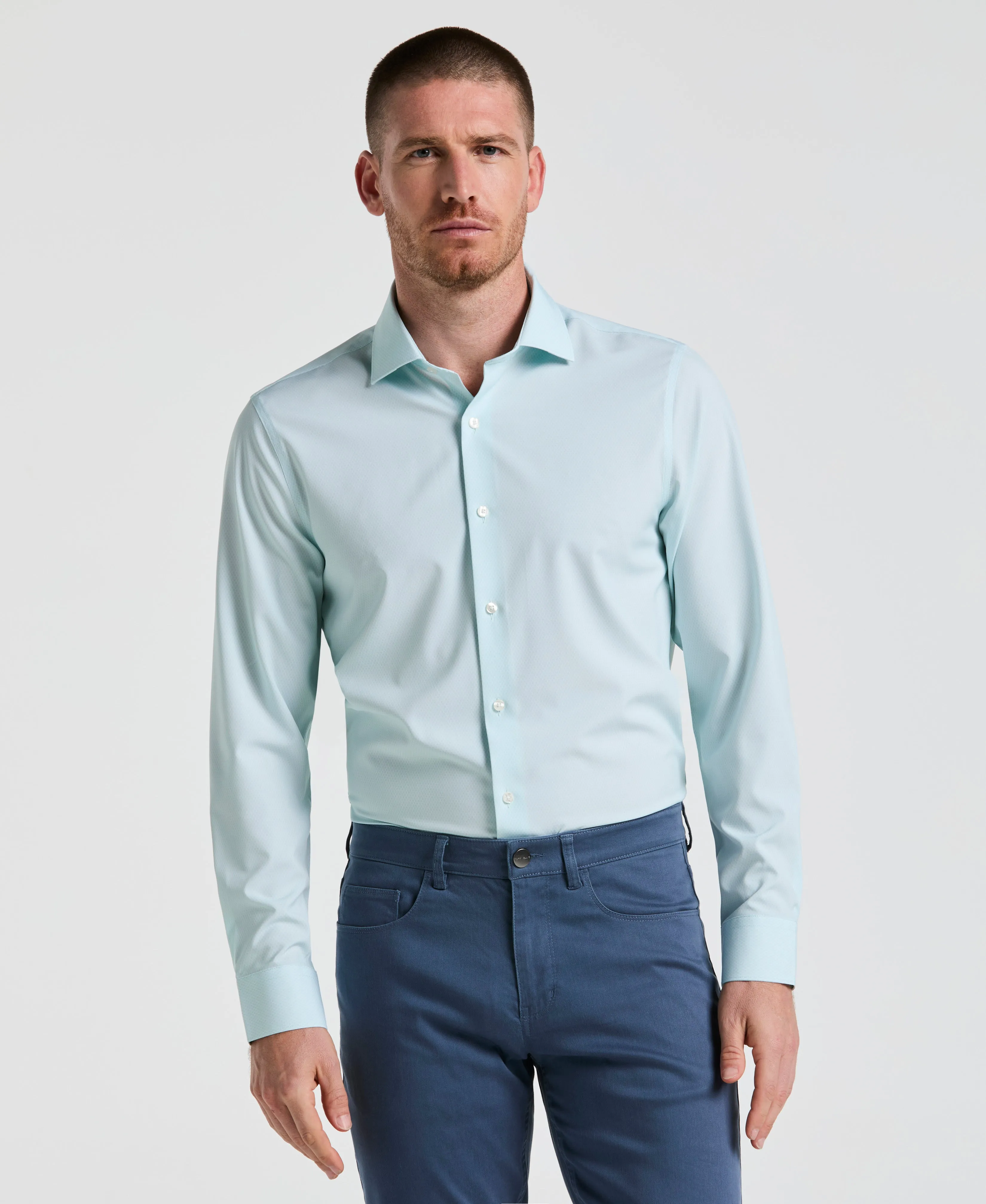 Performance Tech Geo Print Dress Shirt sold by Perry Ellis