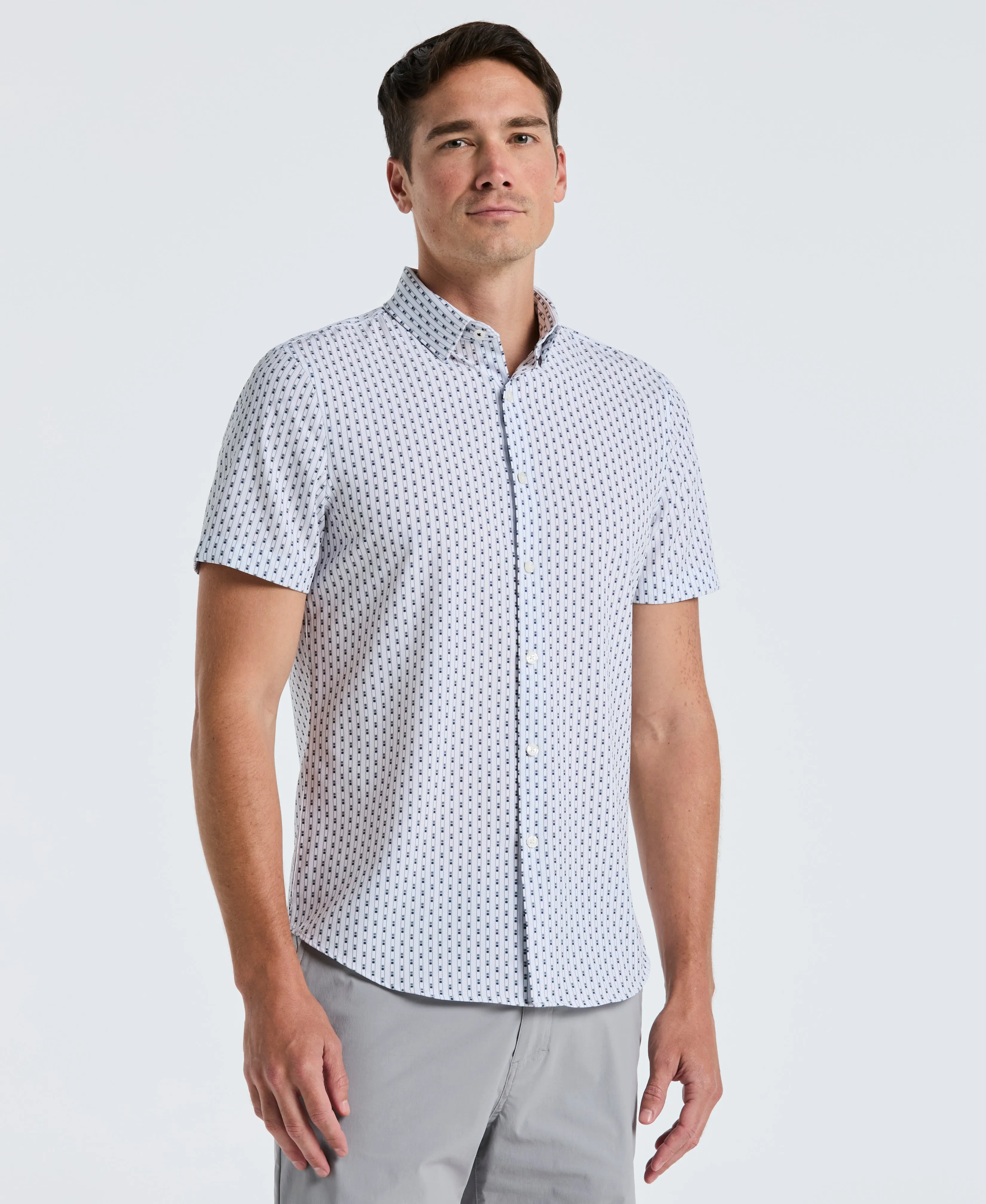 Slim Fit Geometric Stripe Shirt sold by Perry Ellis