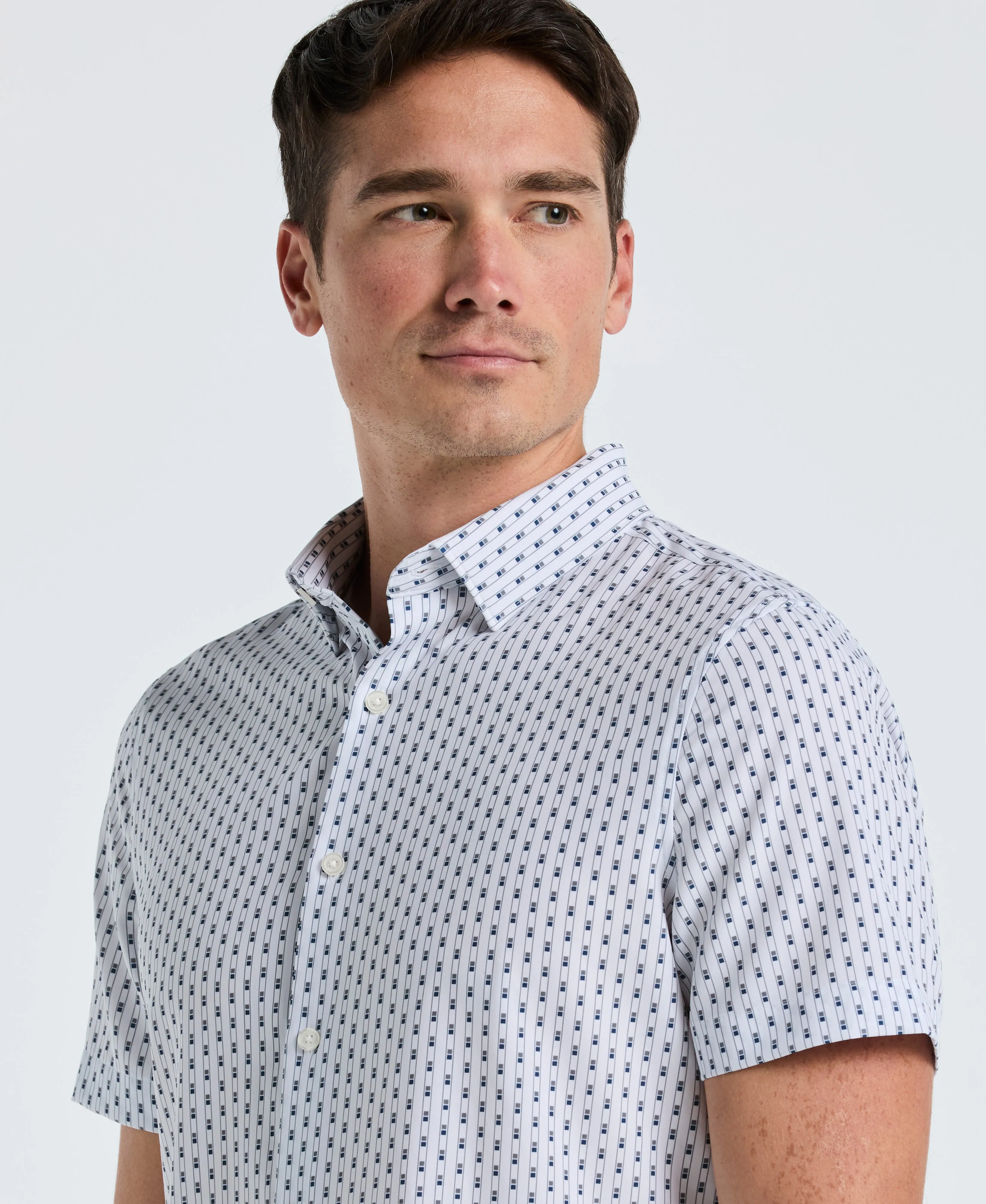 Slim Fit Geometric Stripe Shirt sold by Perry Ellis product image thumbnail 3