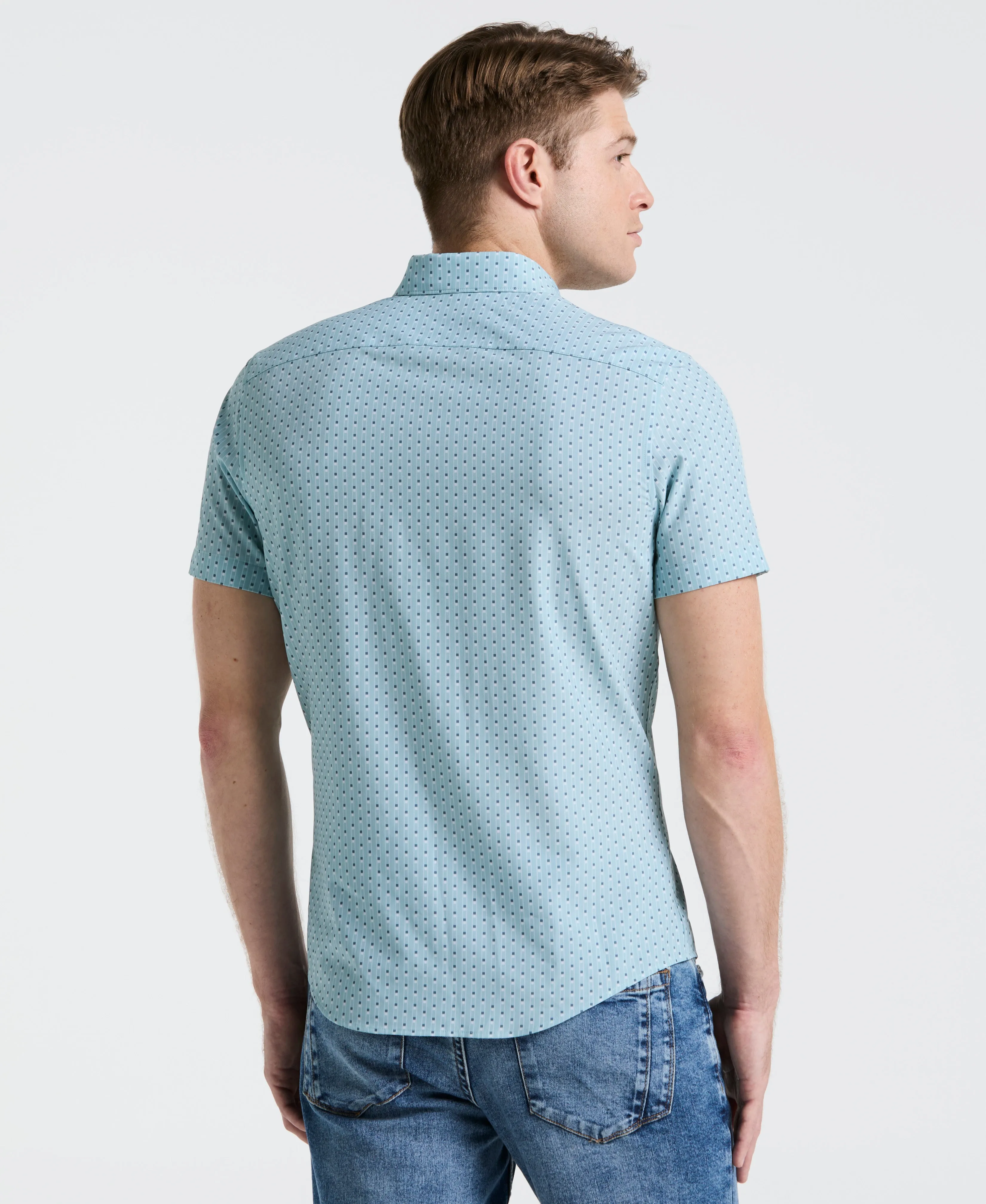 Slim Fit Geometric Stripe Shirt sold by Perry Ellis product image thumbnail 2