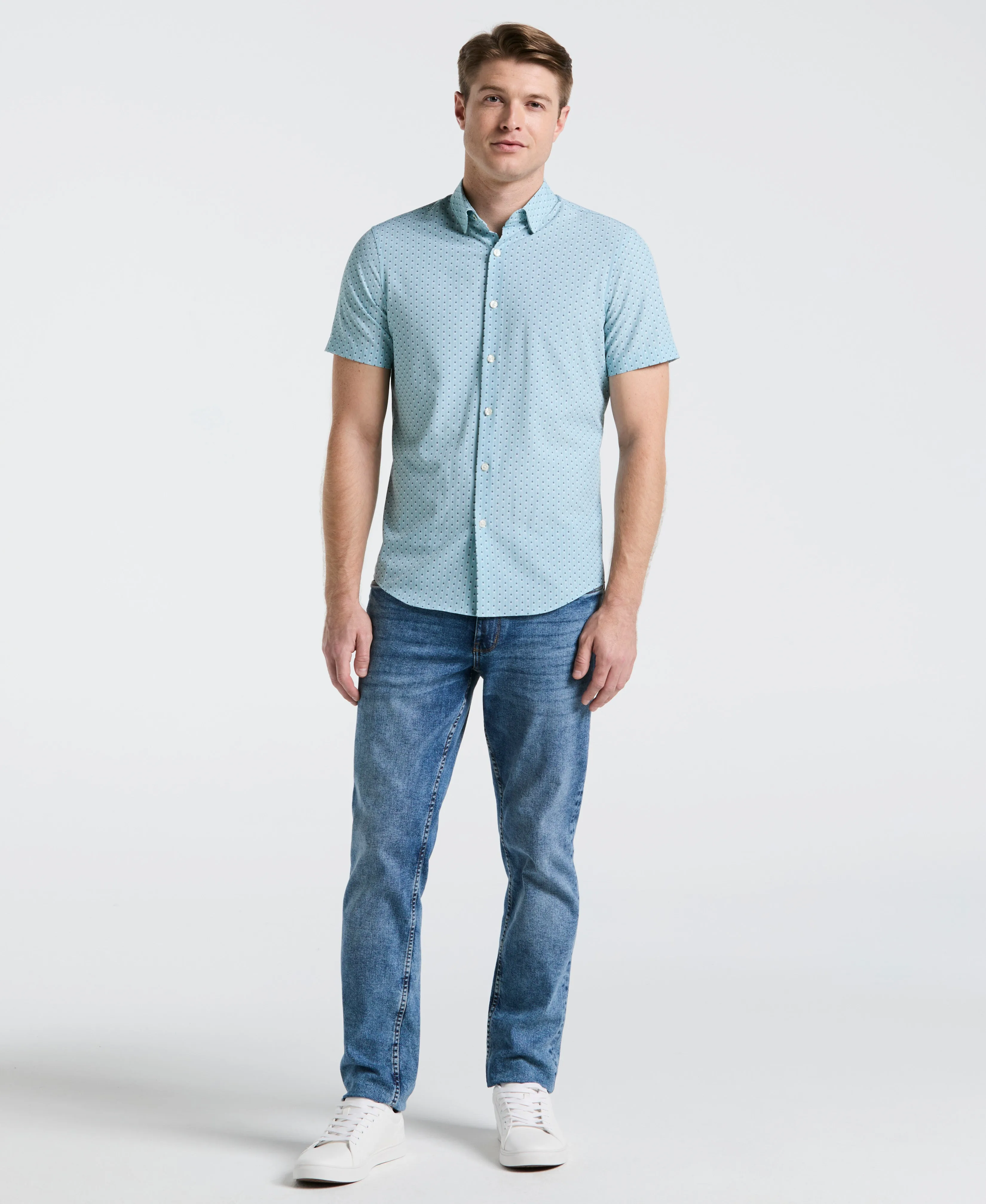 Slim Fit Geometric Stripe Shirt sold by Perry Ellis product image thumbnail 4