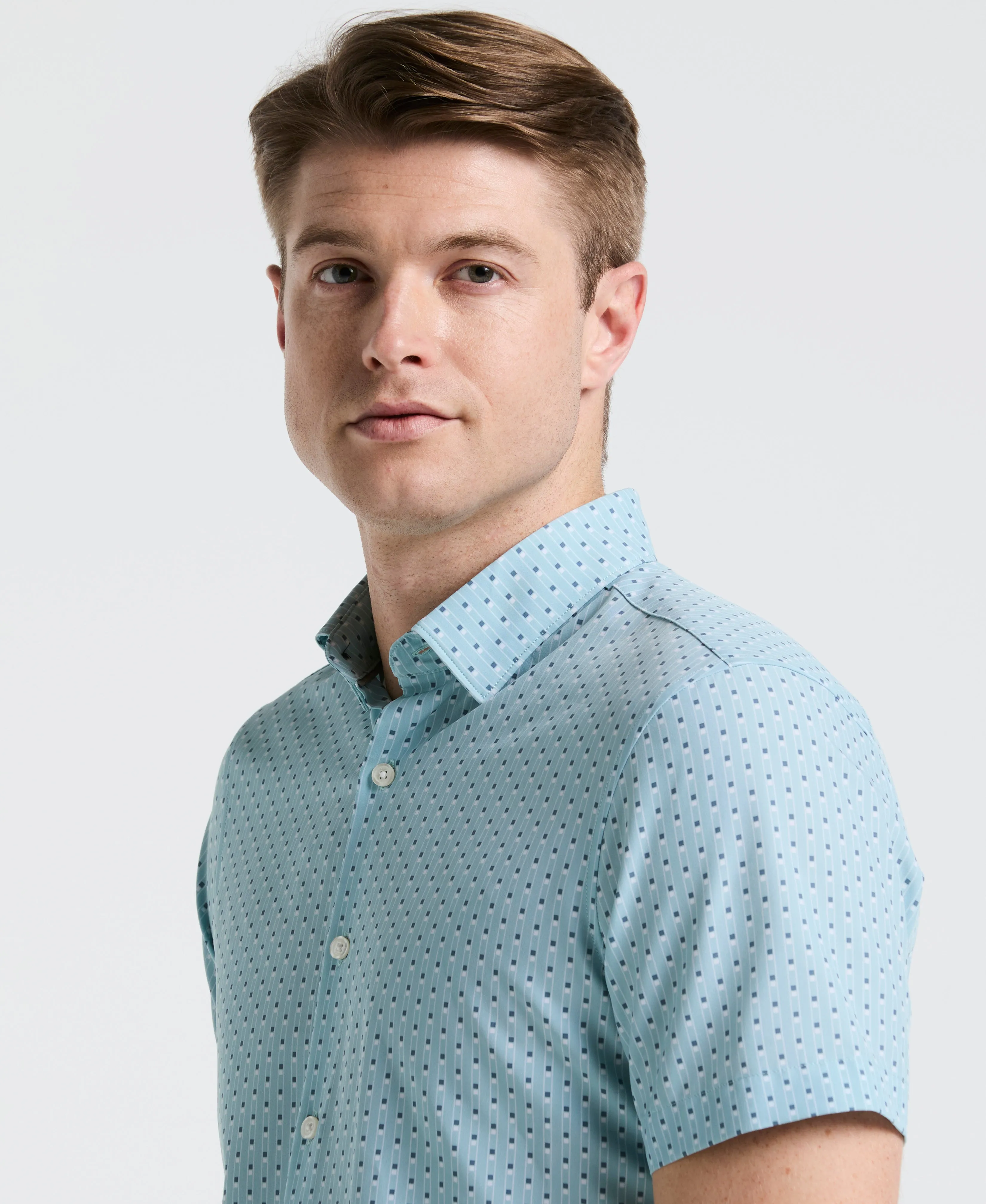 Slim Fit Geometric Stripe Shirt sold by Perry Ellis product image thumbnail 3