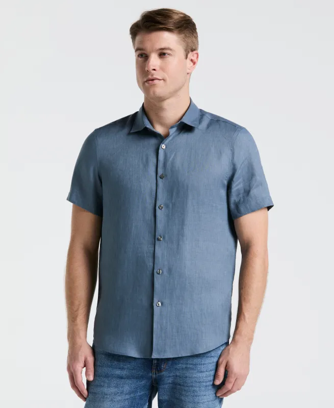 Solid Linen Shirt sold by Perry Ellis