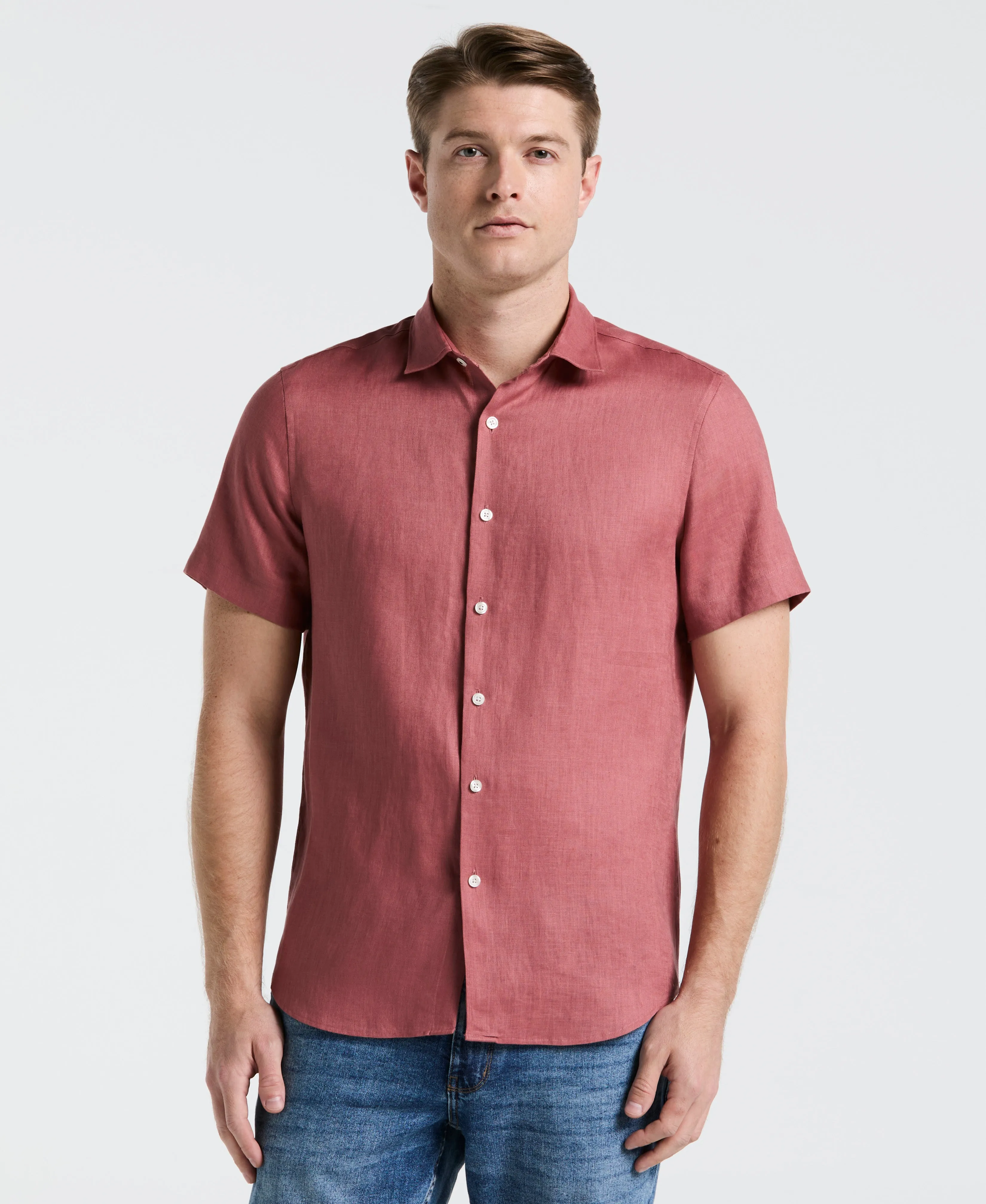 Solid Linen Shirt sold by Perry Ellis