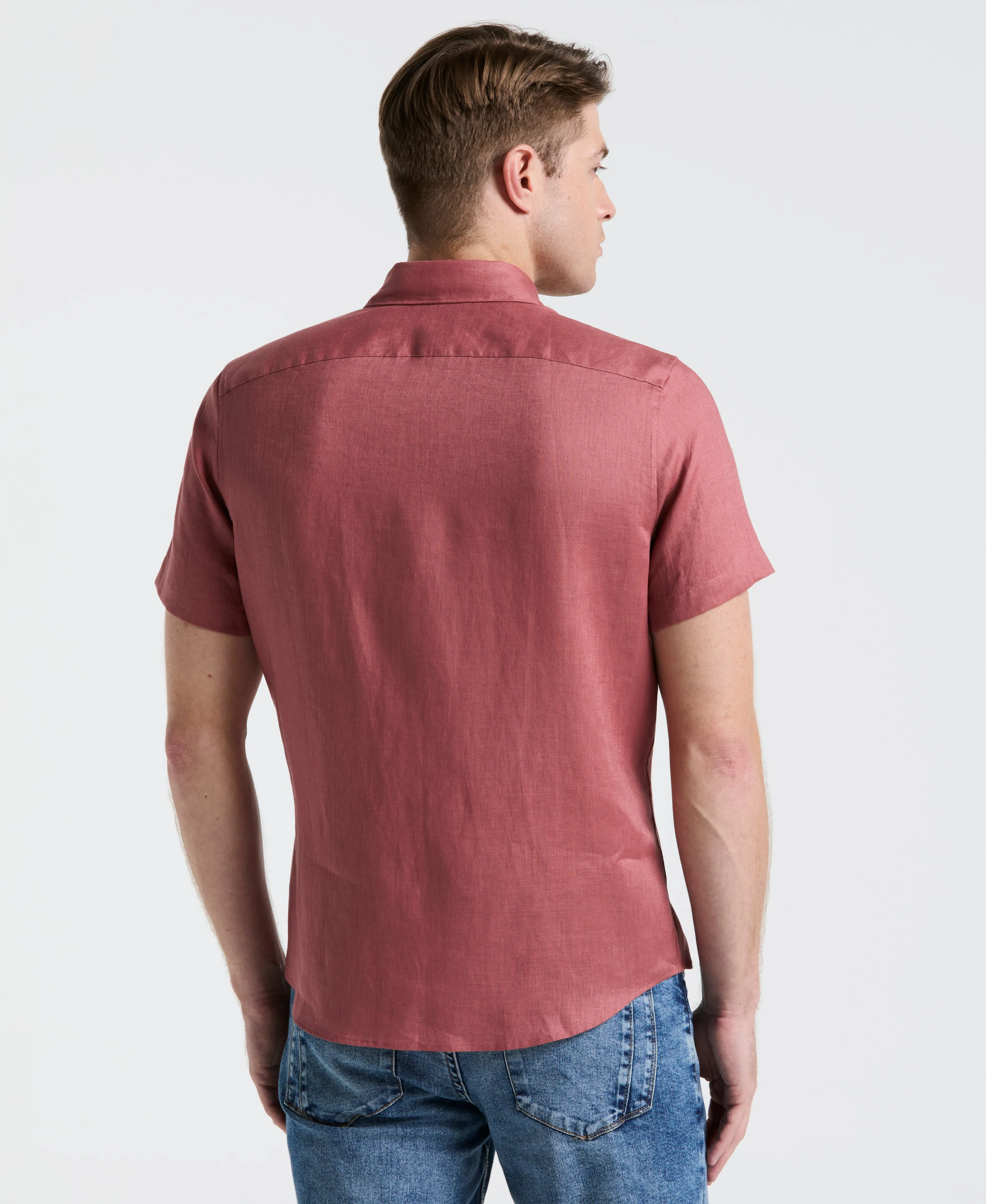 Solid Linen Shirt sold by Perry Ellis product image thumbnail 2