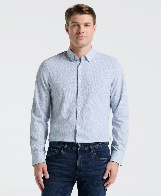 Slim Fit Float Total Stretch Pattern Shirt sold by Perry Ellis