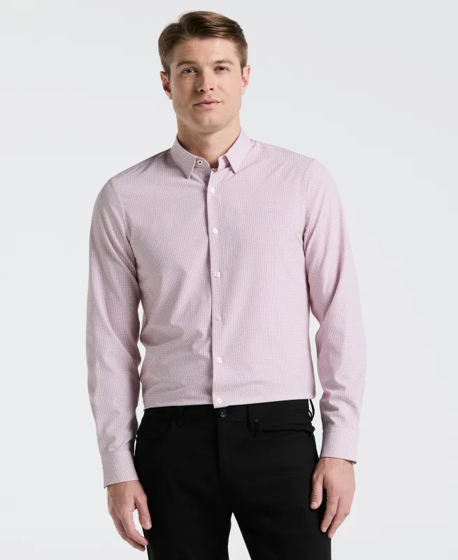 Slim Fit Float Total Stretch Pattern Shirt sold by Perry Ellis