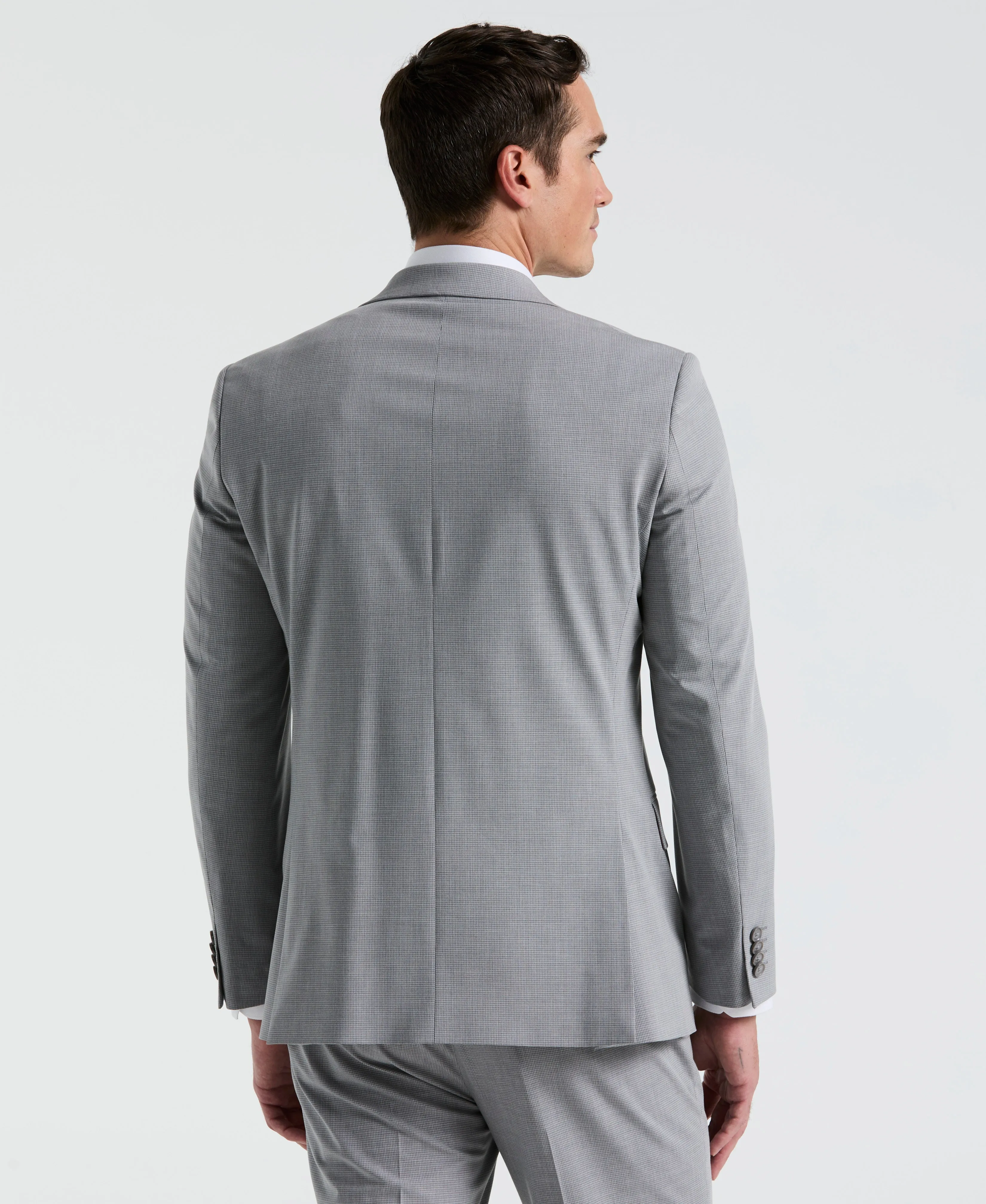 Slim Fit Mini Grid Pattern Suit Jacket sold by Perry Ellis product image thumbnail 2