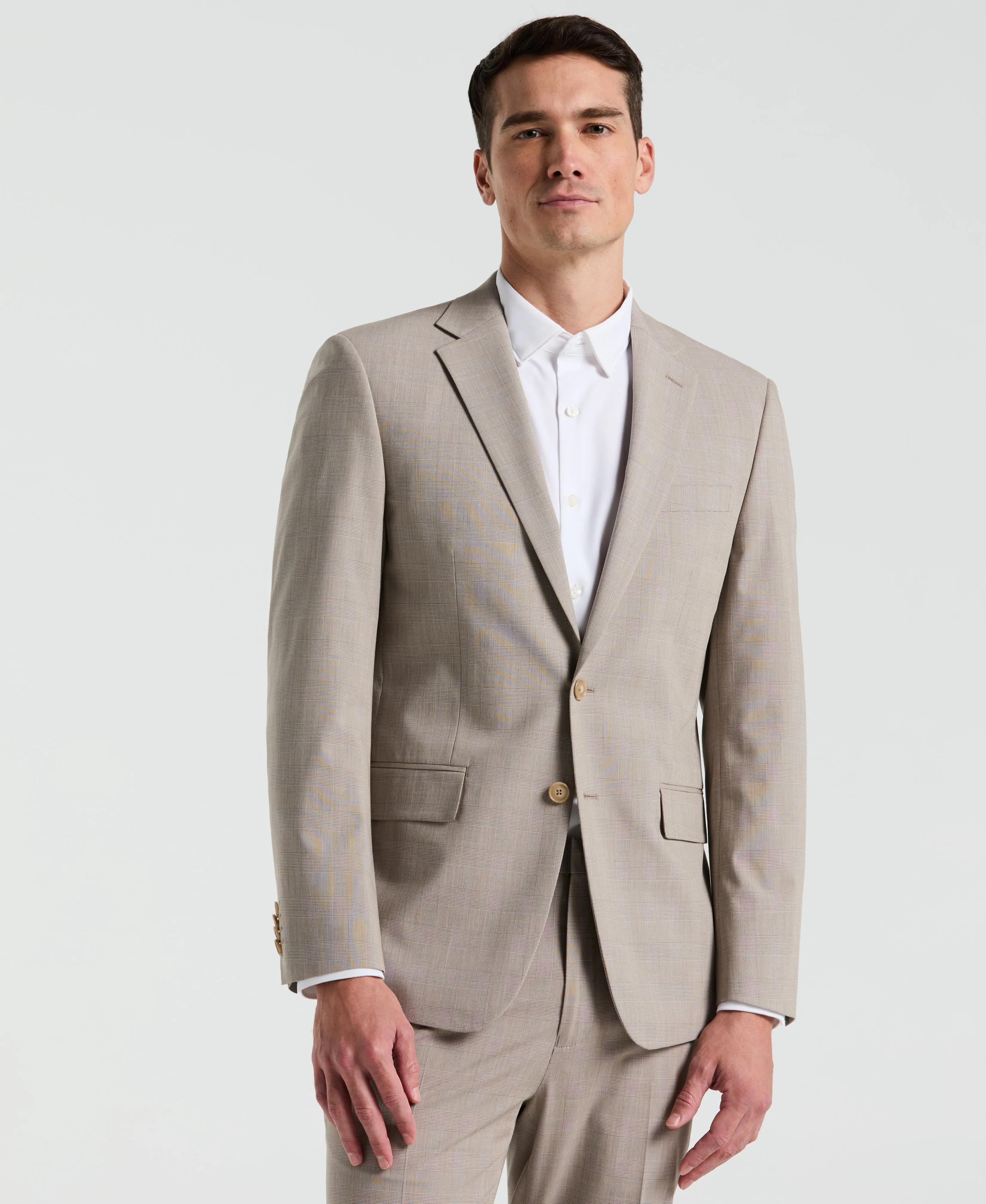 Slim Fit Plaid Print Suit Jacket sold by Perry Ellis