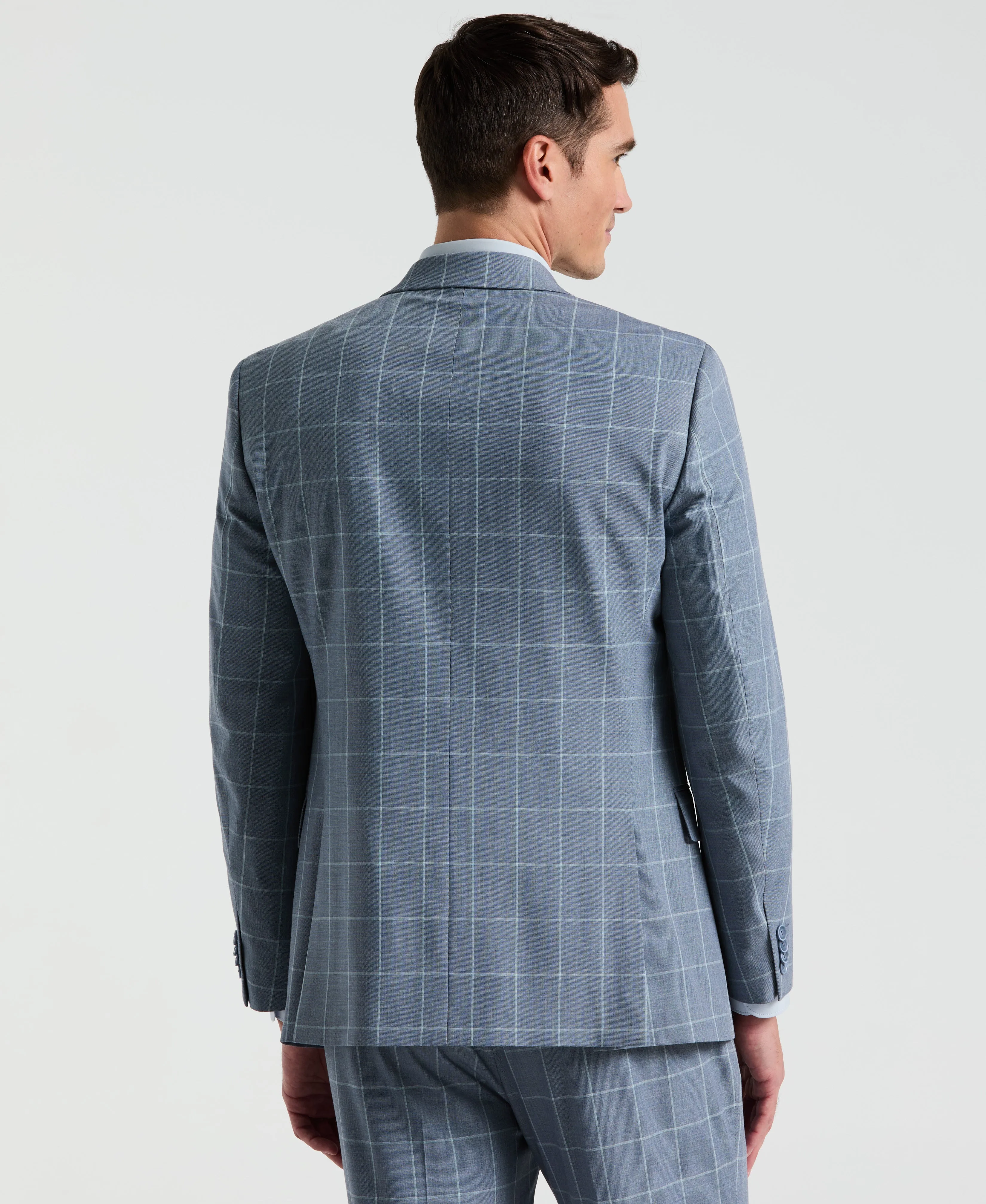 Slim Fit Windowpane Pattern Suit Jacket sold by Perry Ellis product image thumbnail 2