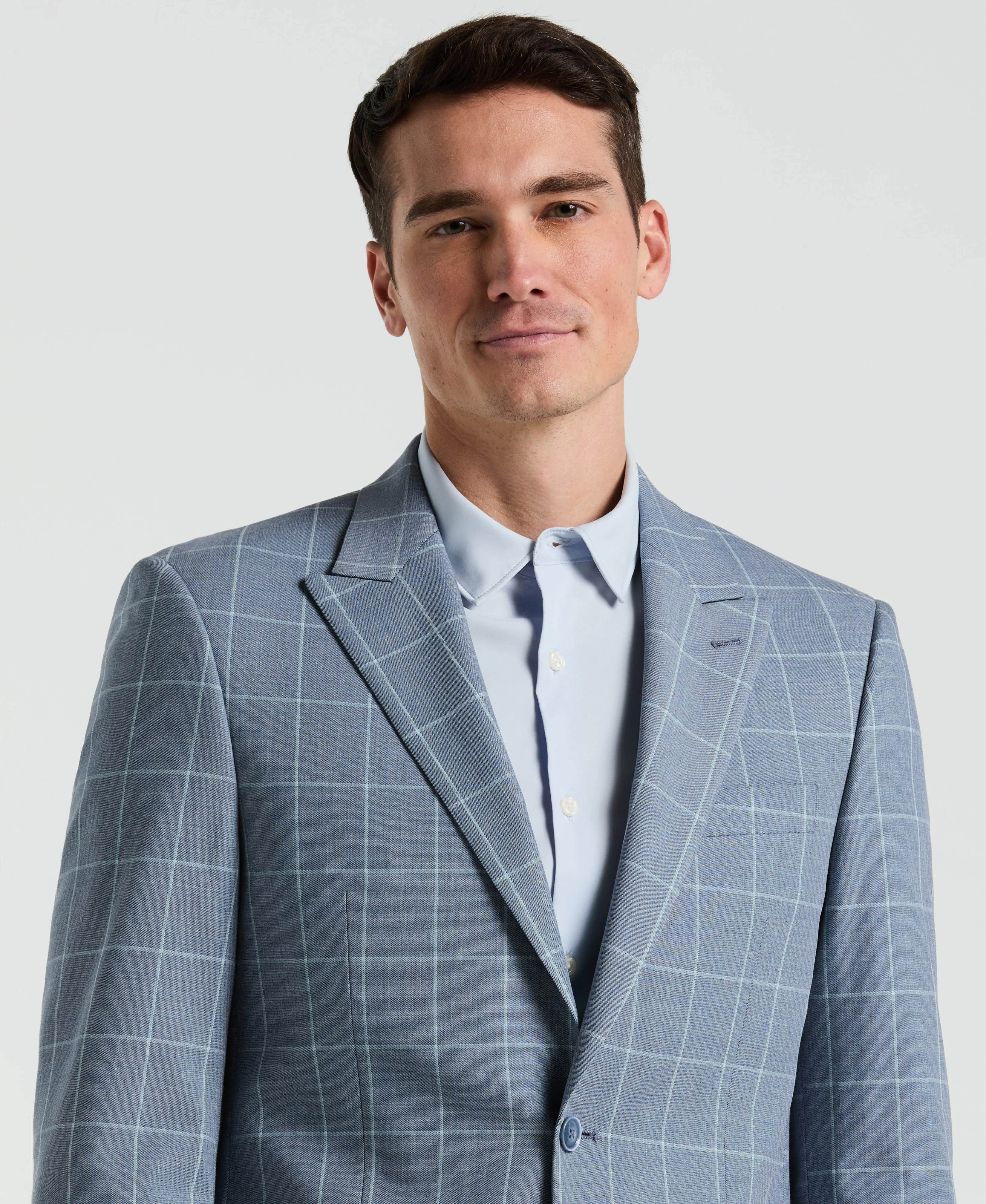 Slim Fit Windowpane Pattern Suit Jacket sold by Perry Ellis