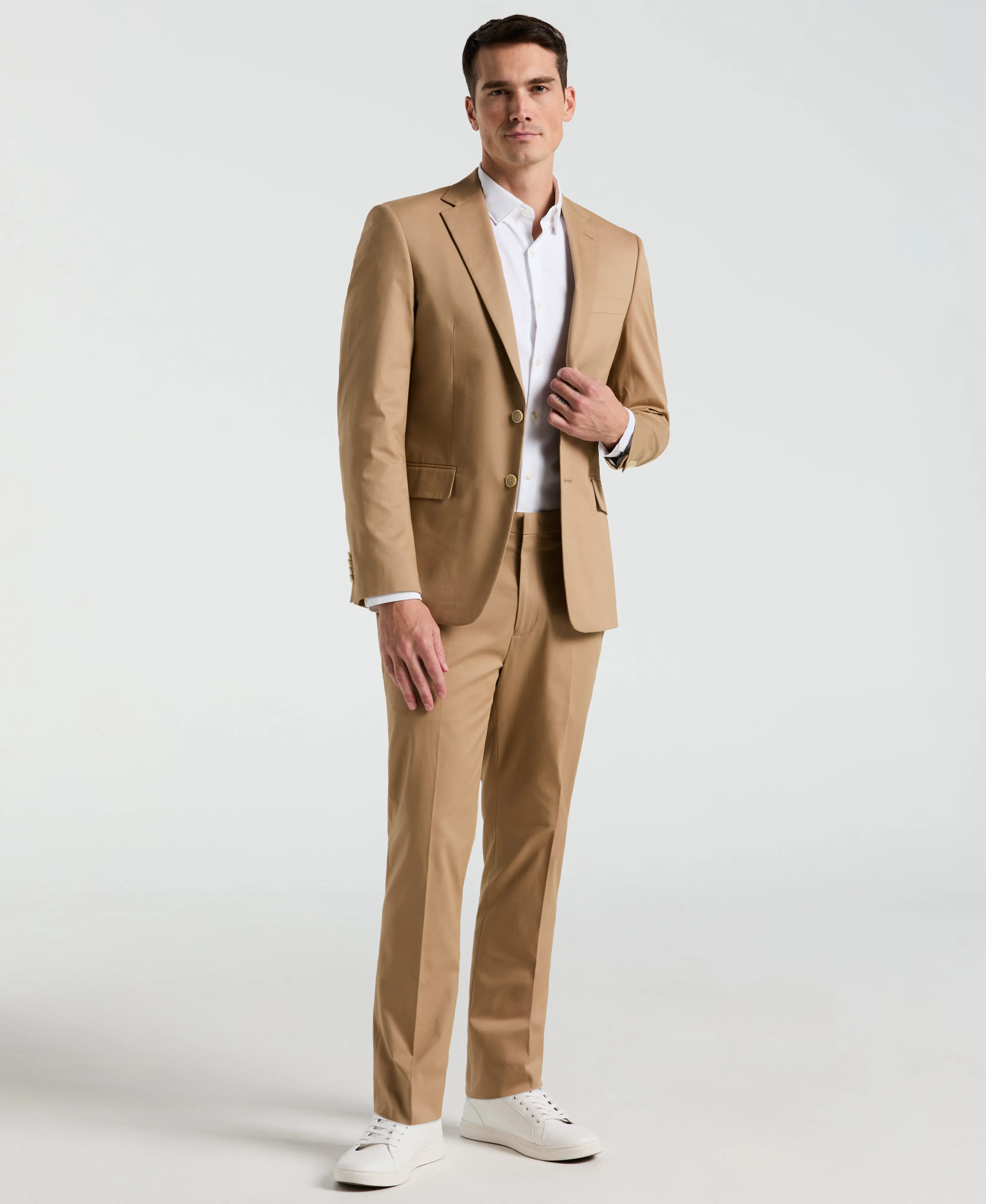 Slim Fit Solid Cotton Blend Suit Pant sold by Perry Ellis
