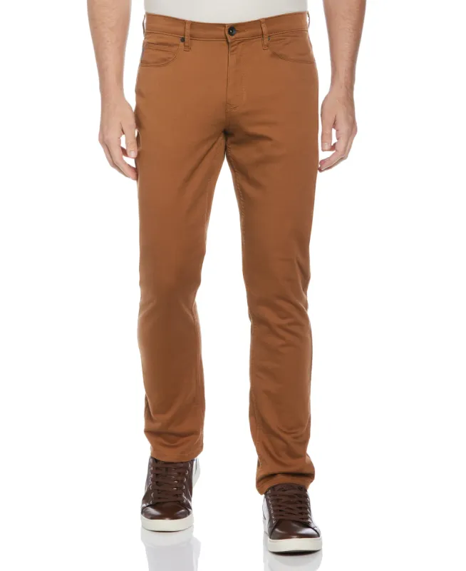 Slim Fit Anywhere Five Pocket Pant sold by Perry Ellis