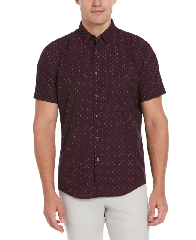 Total Stretch Slim Fit Geo Print Shirt sold by Perry Ellis