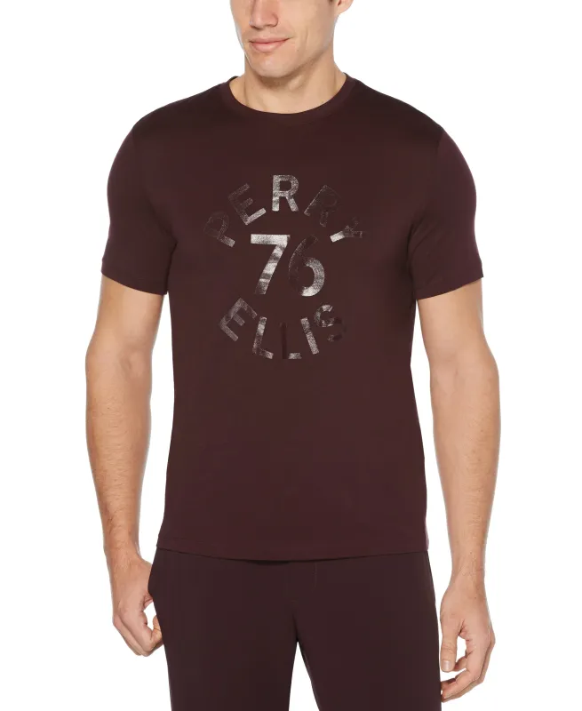 Pima Cotton 76 Print Tee sold by Perry Ellis