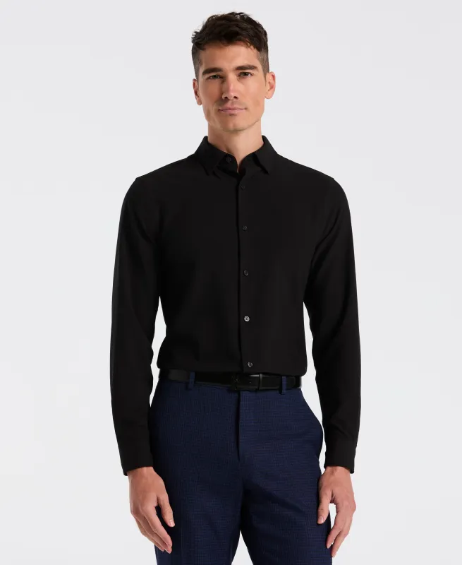 Slim Fit Tech Solid Total Stretch Dress Shirt sold by Perry Ellis