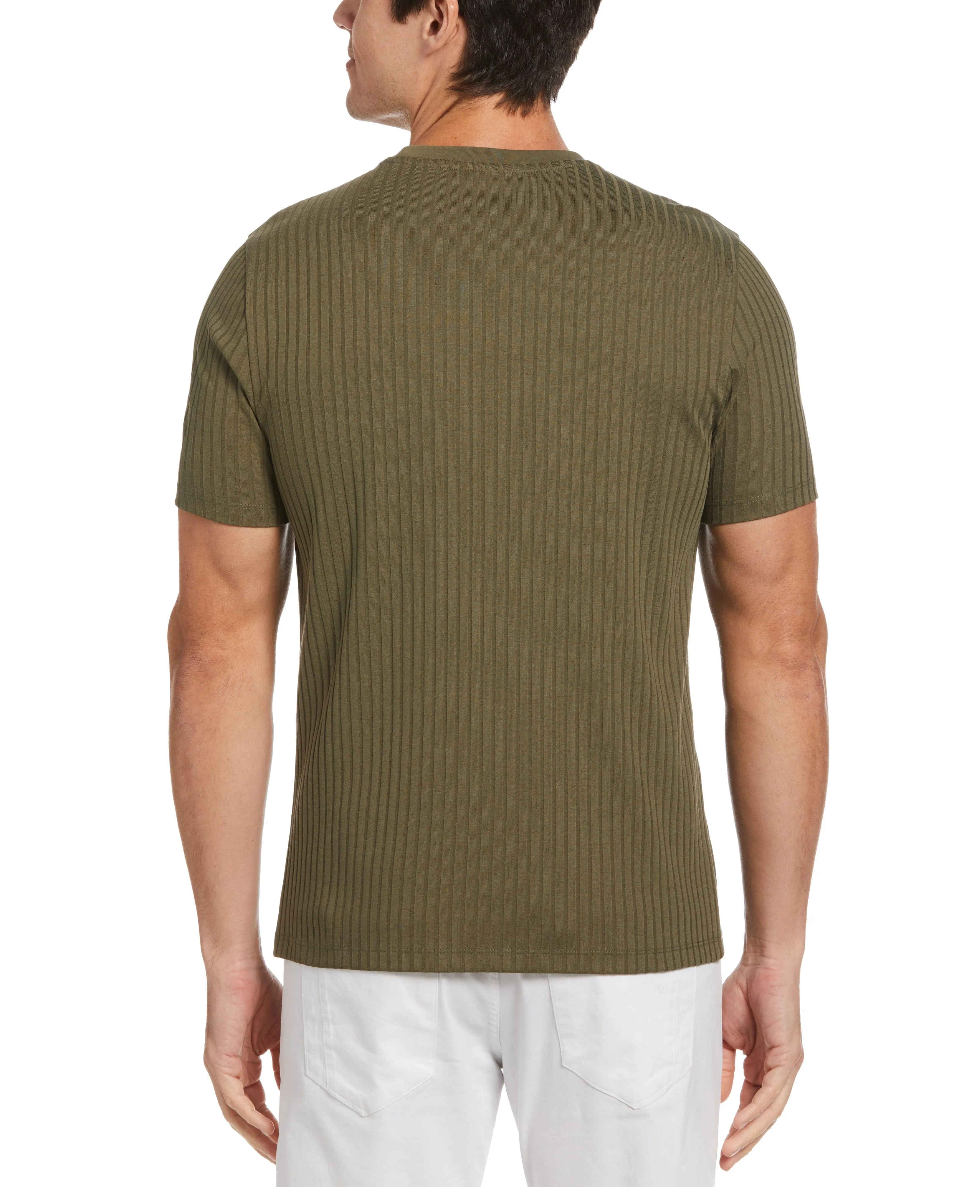 Ribbed Crew Neck Tee sold by Perry Ellis product image thumbnail 2
