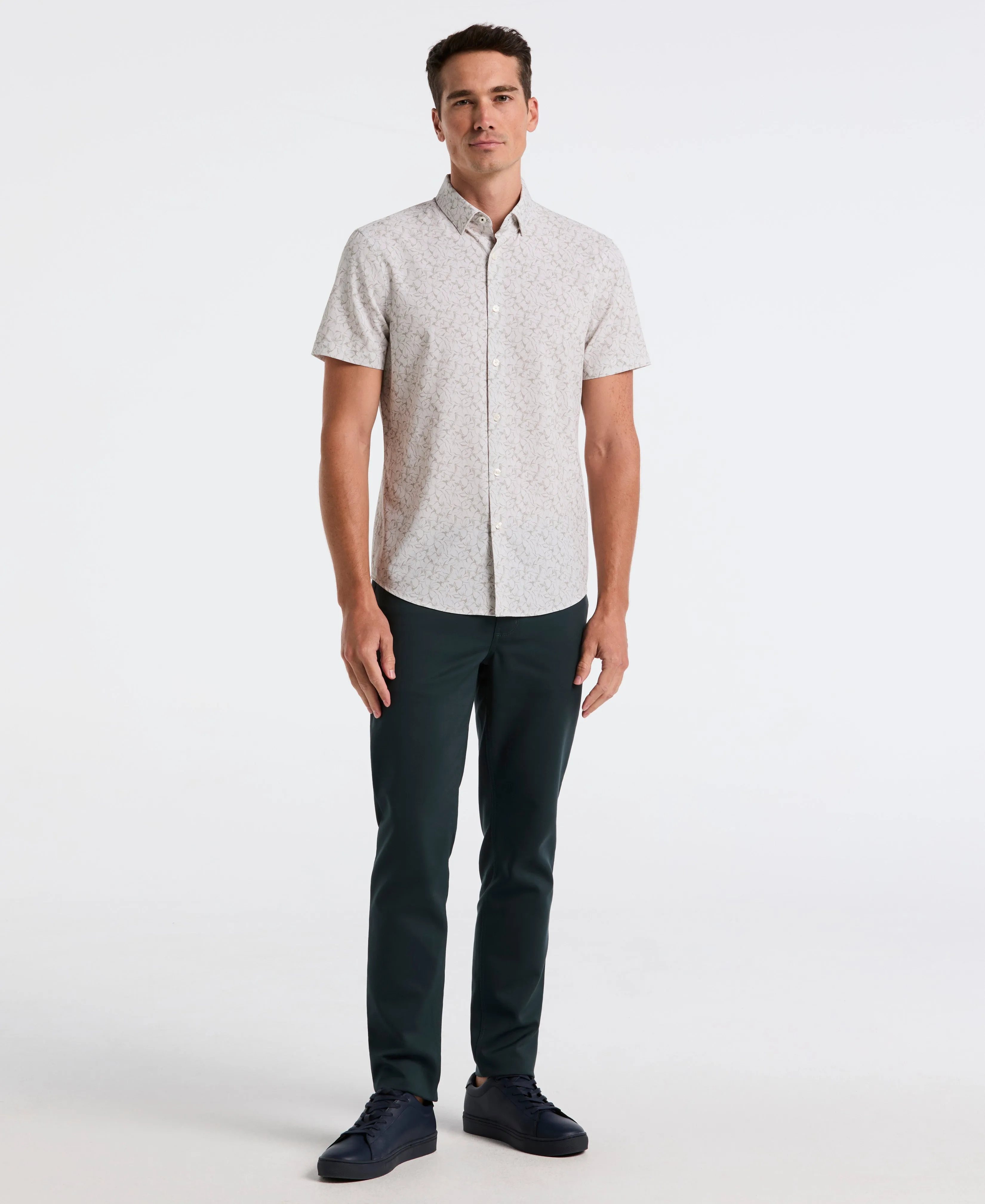 Slim Fit Linear Floral Shirt sold by Perry Ellis product image thumbnail 4
