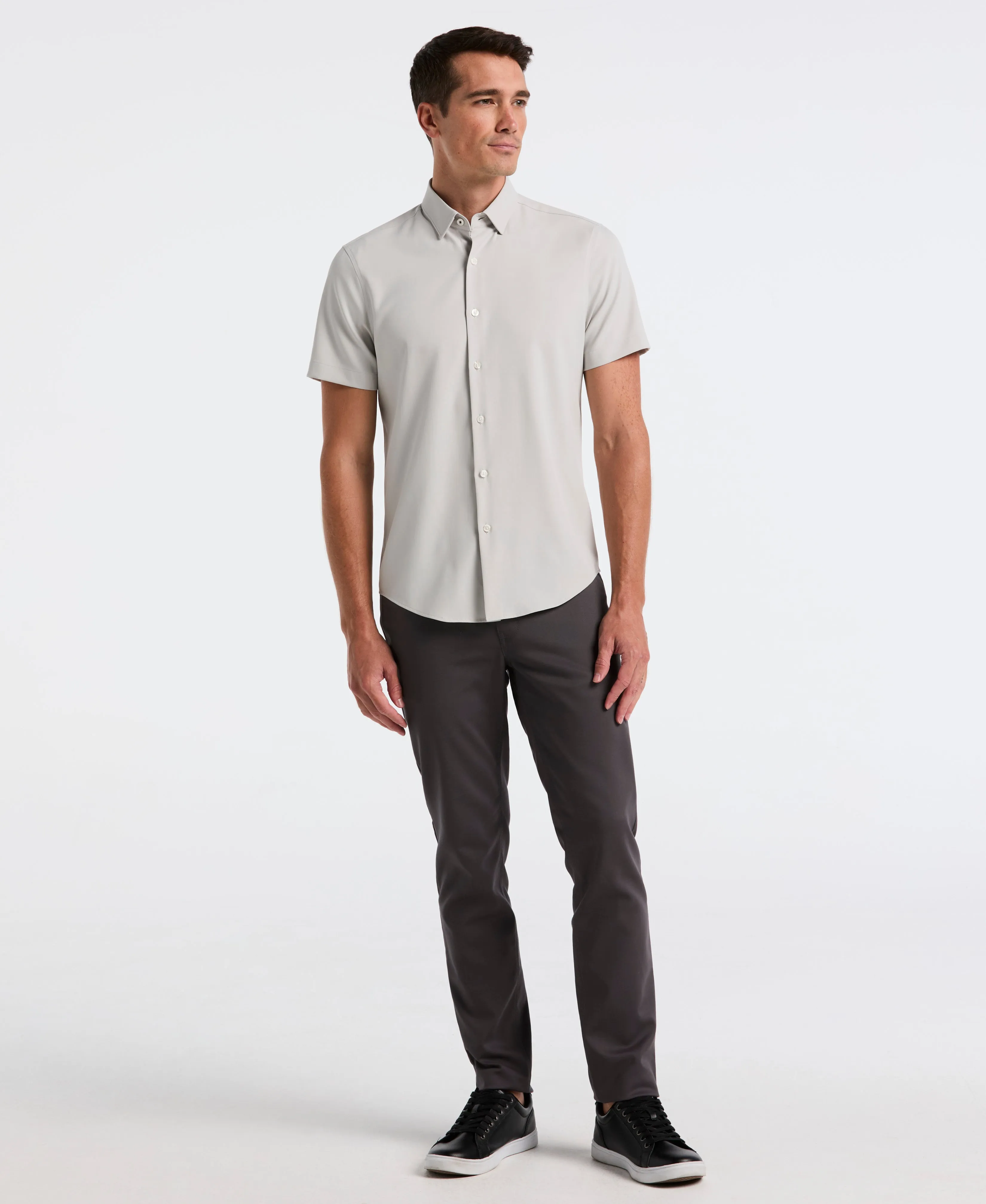 Slim Fit Total Stretch Solid Shirt sold by Perry Ellis product image thumbnail 4