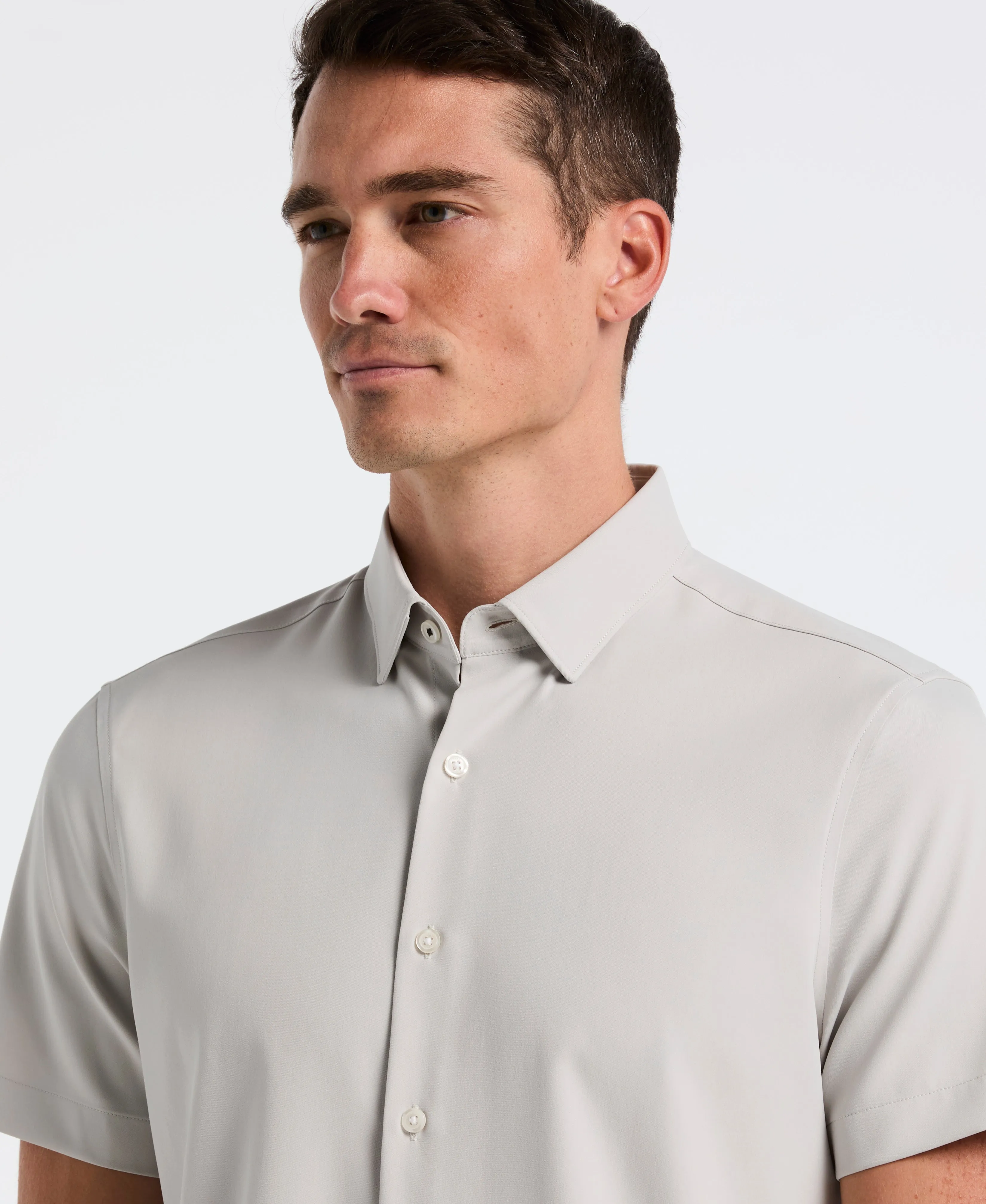 Slim Fit Total Stretch Solid Shirt sold by Perry Ellis product image thumbnail 3