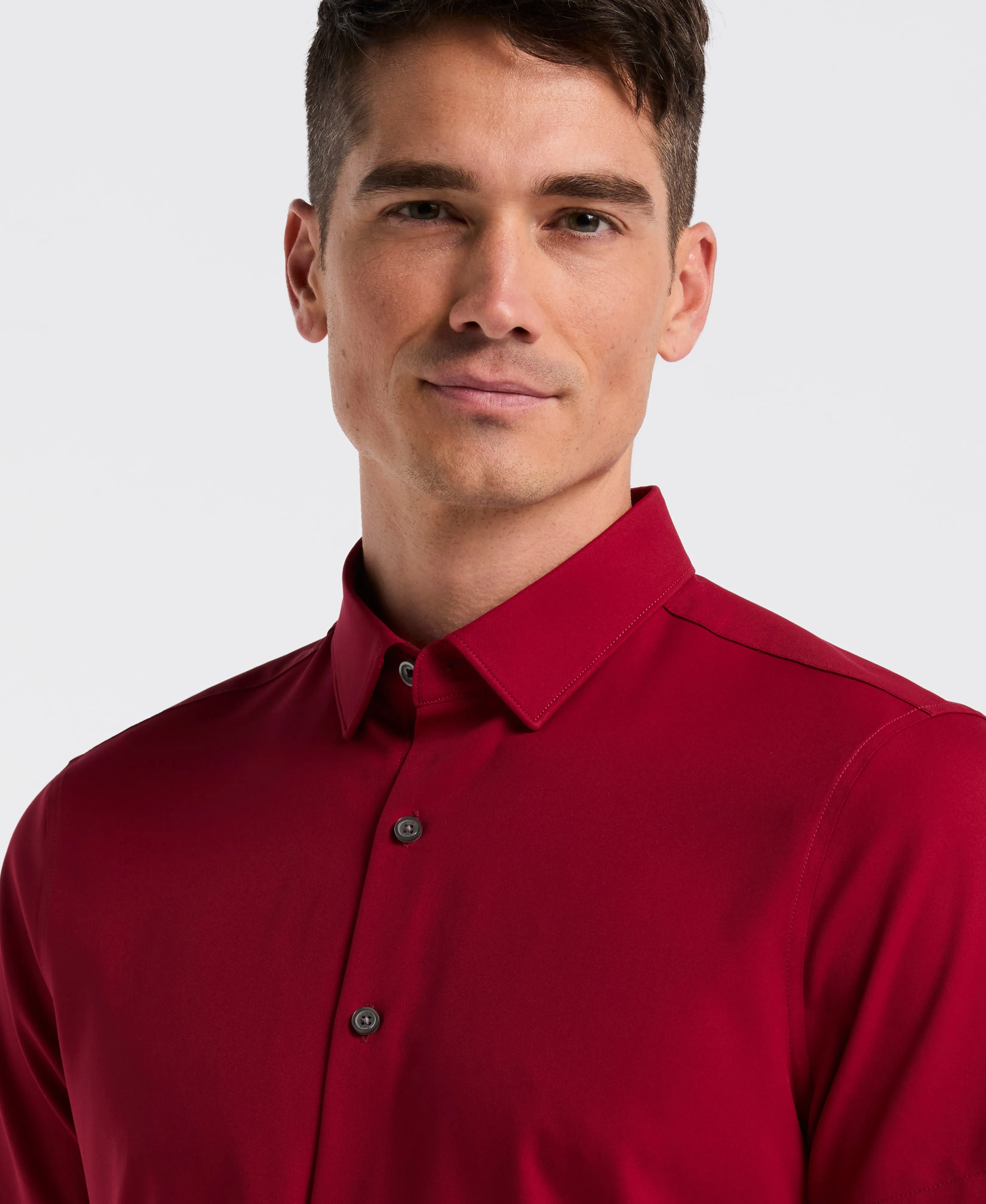 Slim Fit Total Stretch Solid Shirt sold by Perry Ellis product image thumbnail 3