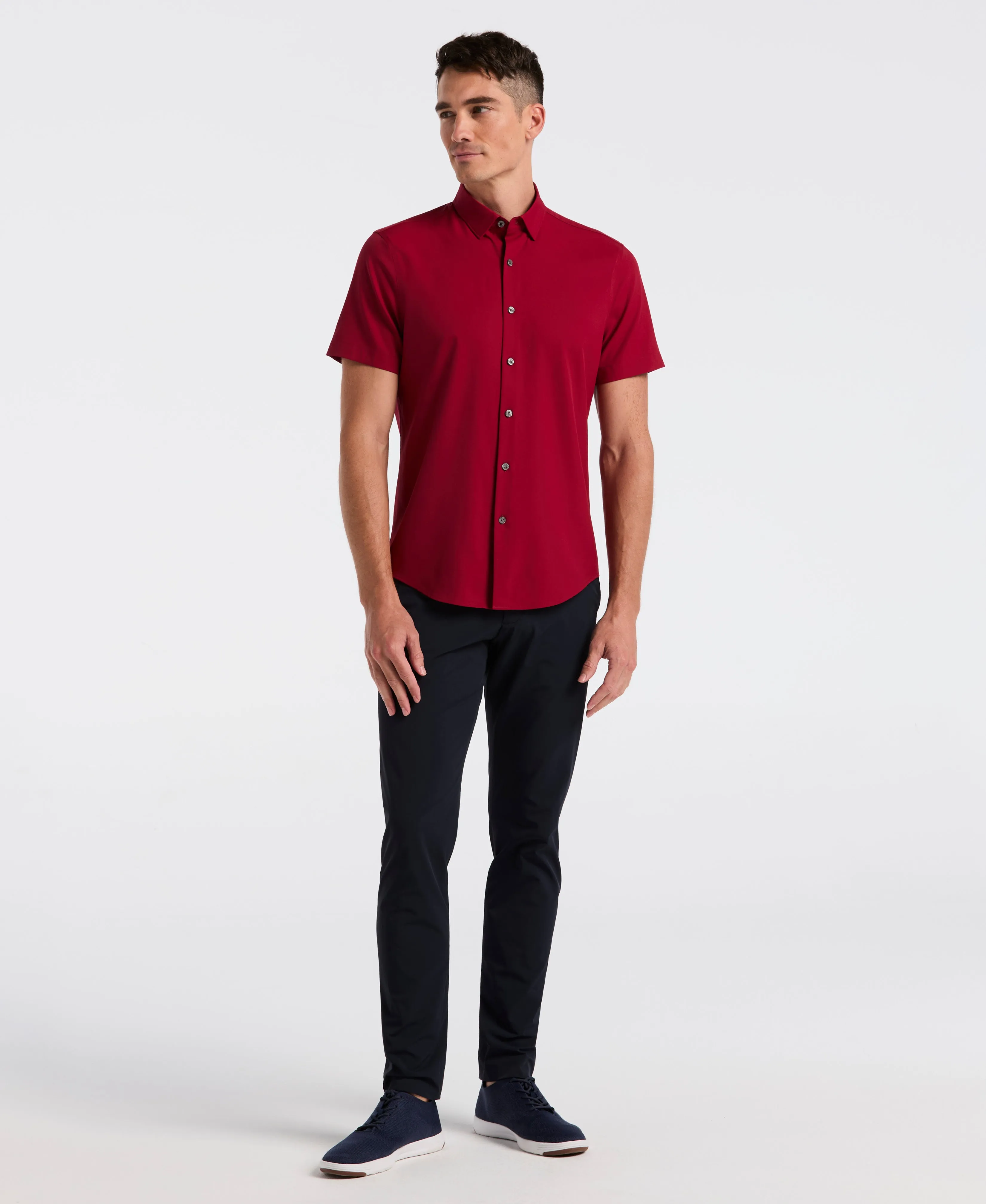 Slim Fit Total Stretch Solid Shirt sold by Perry Ellis product image thumbnail 4
