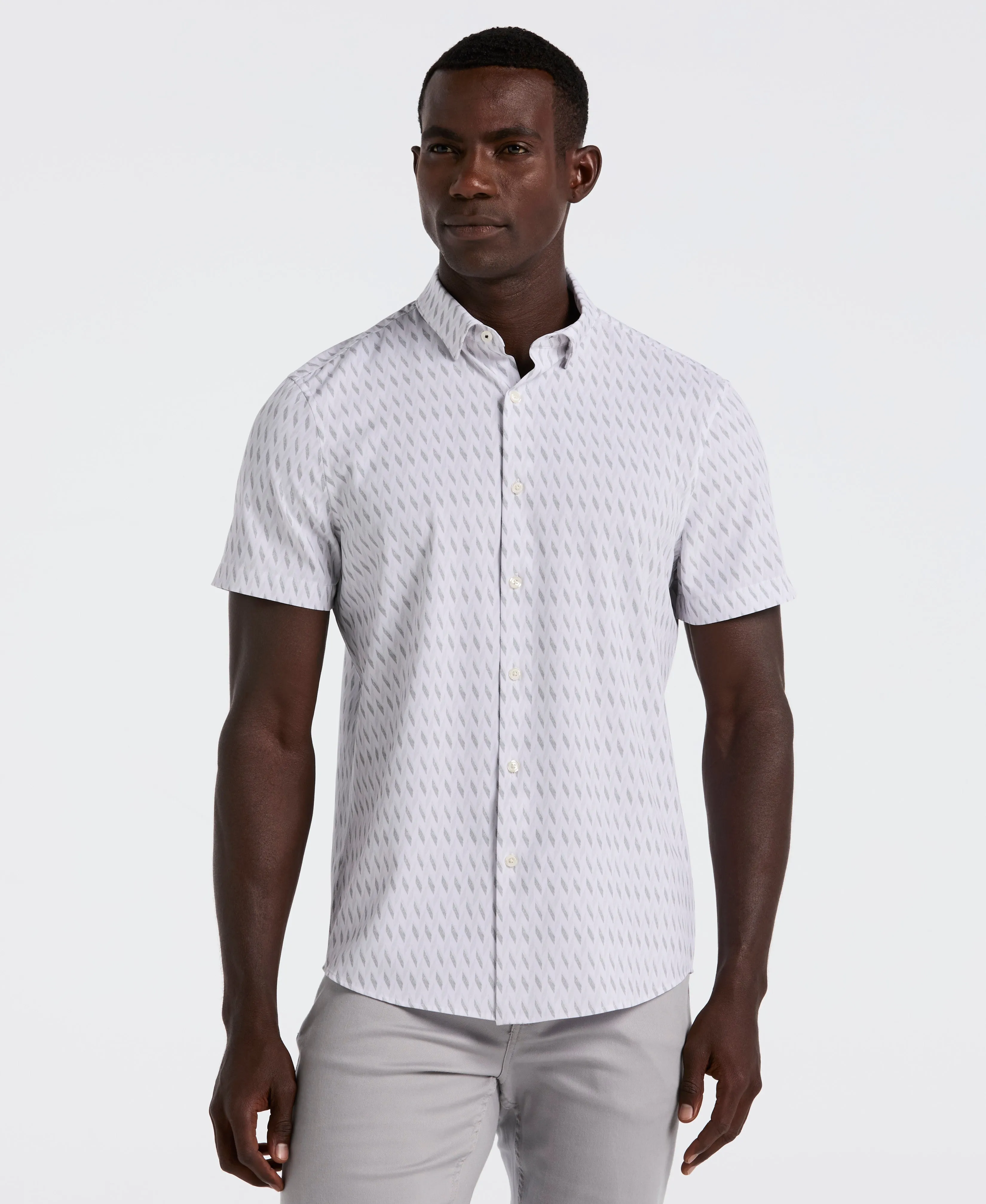 Slim Fit Geo Print Shirt sold by Perry Ellis